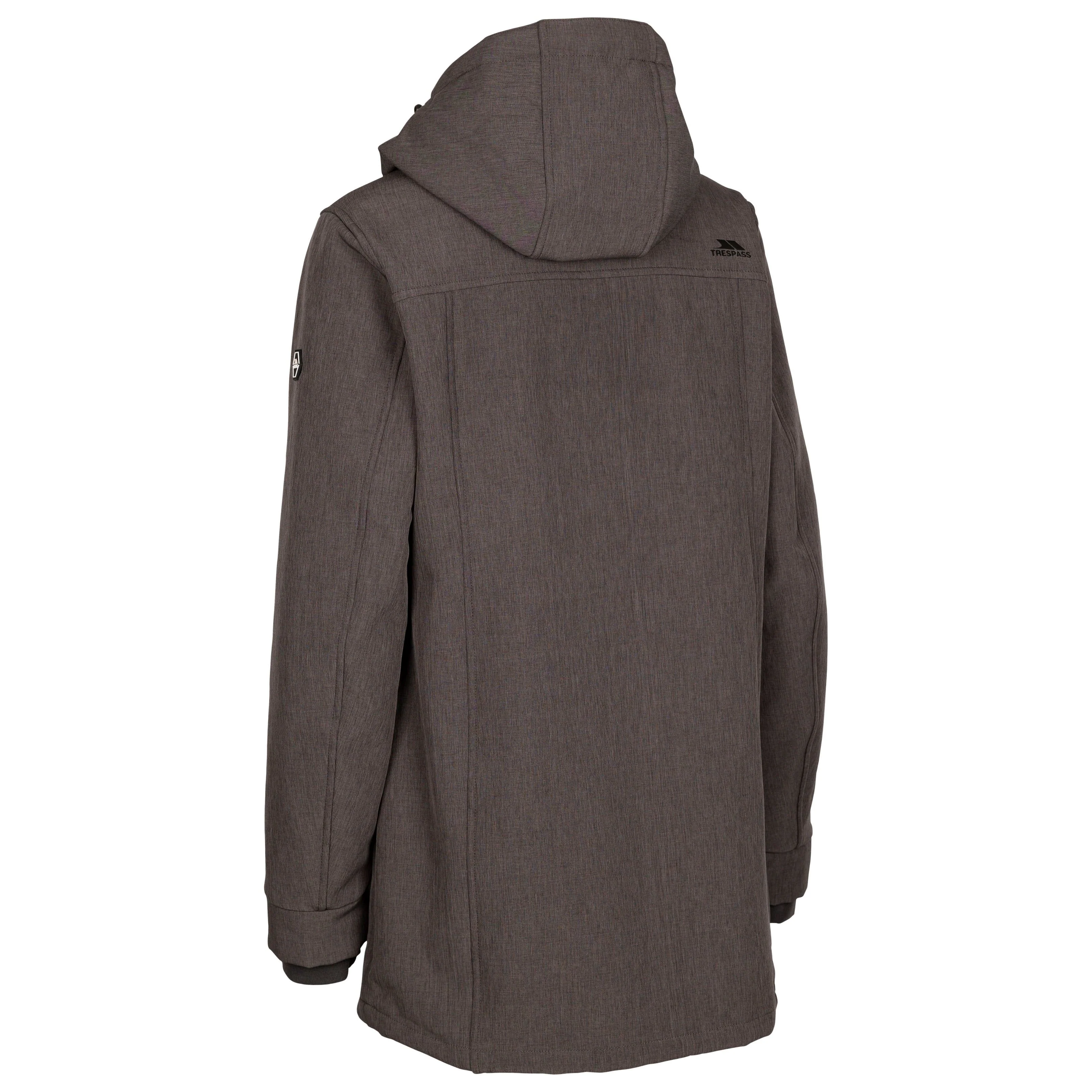 Anza Women's Longer Soft Shell Jacket in Dark Grey Marl - Image 3