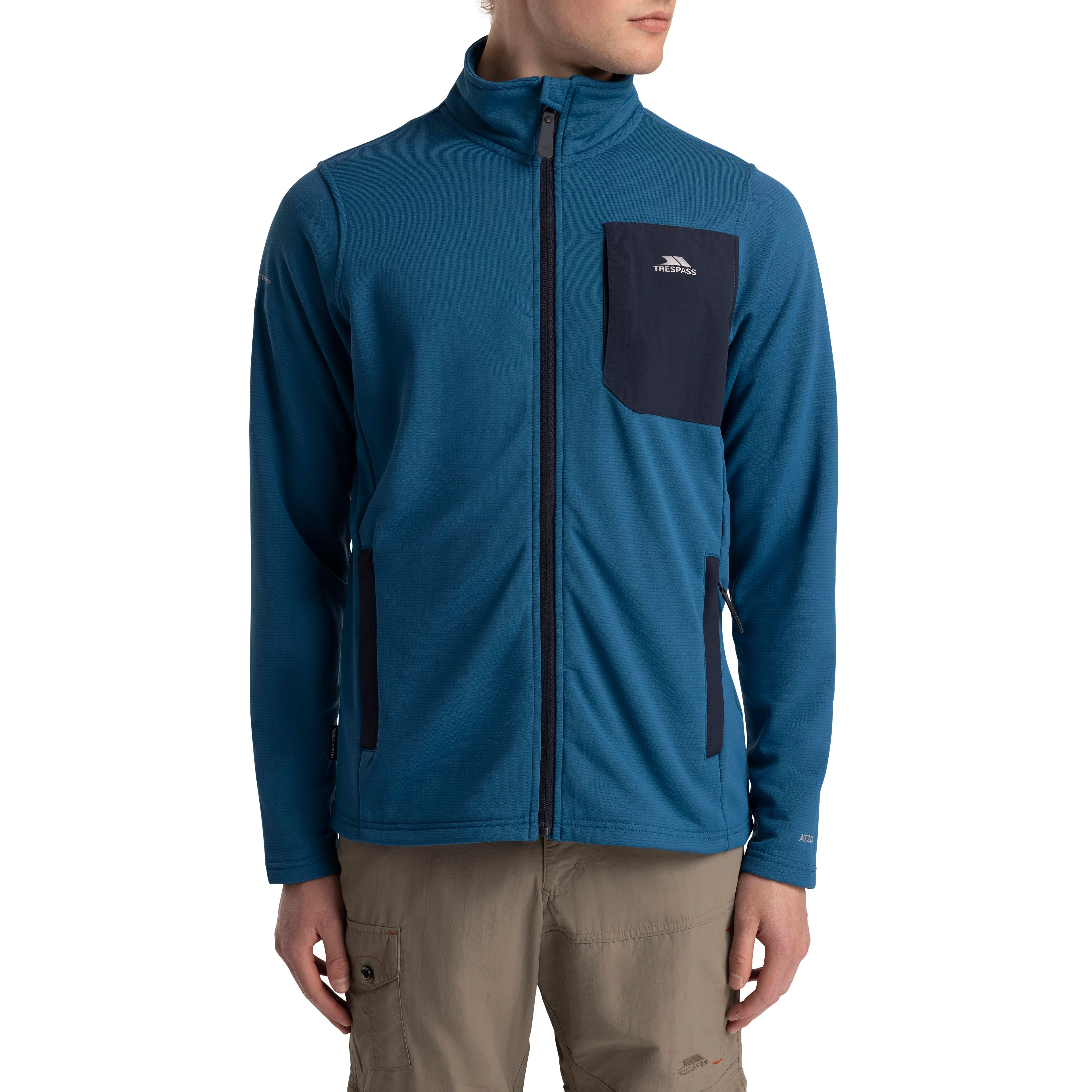 Arranfore Men's Full Zip Fleece in Bondi Blue - Image 3