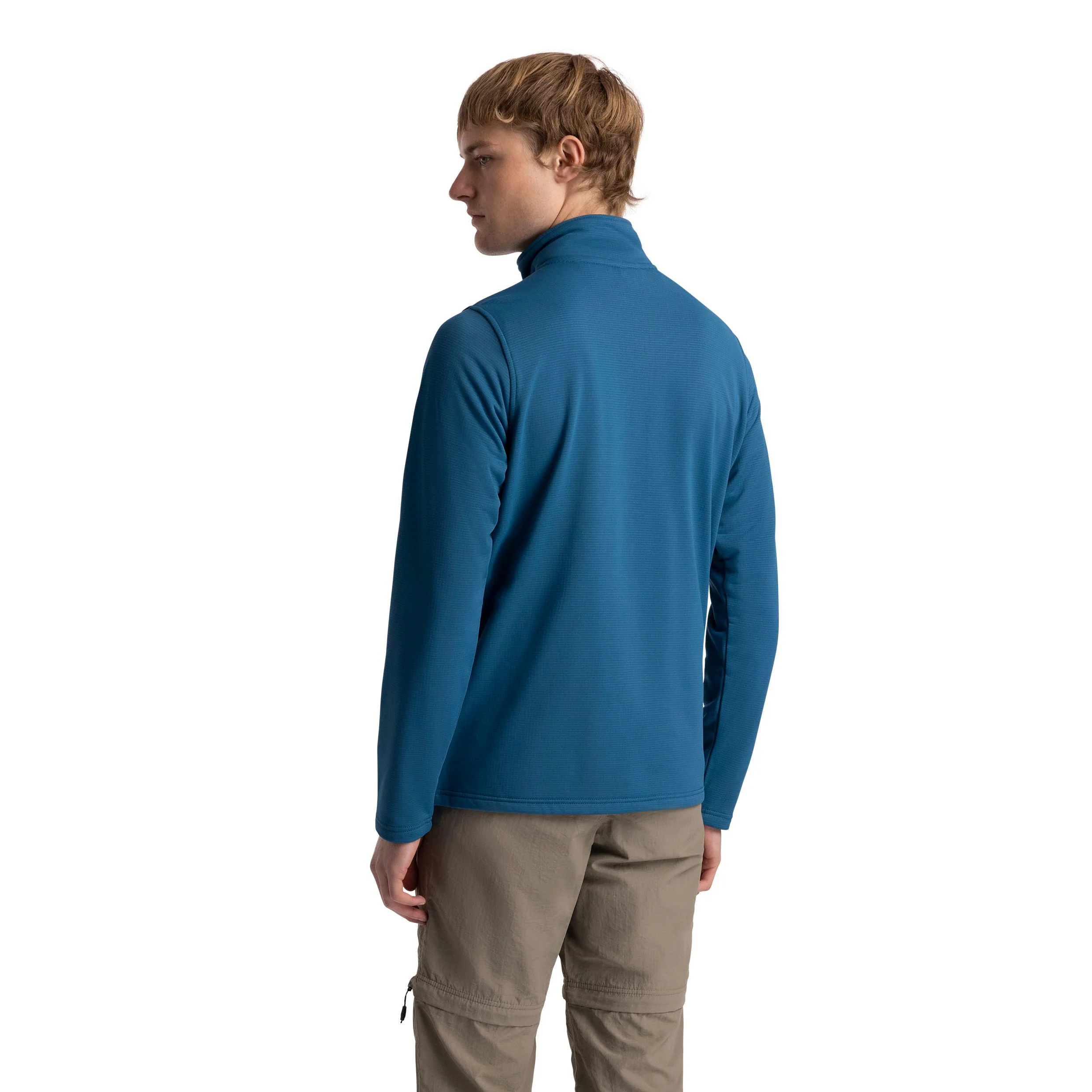 Arranfore Men's Full Zip Fleece in Bondi Blue - Image 7