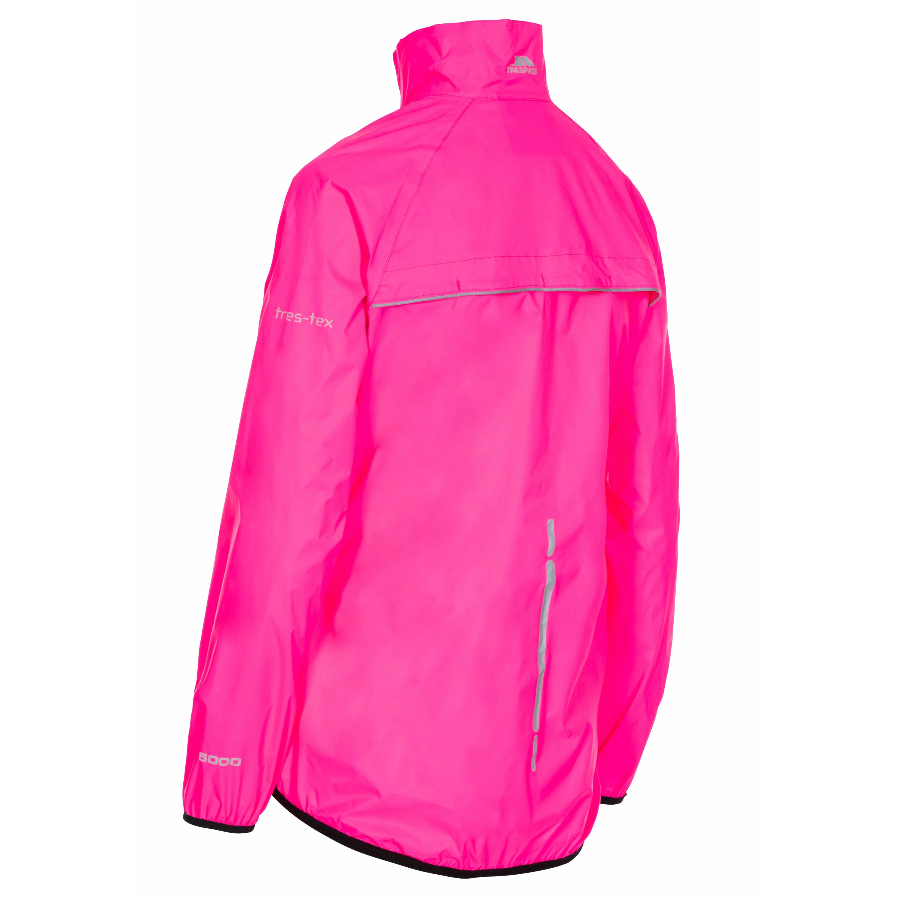Beaming Womens Waterproof Packaway Jacket in High Vis Pink - Image 6