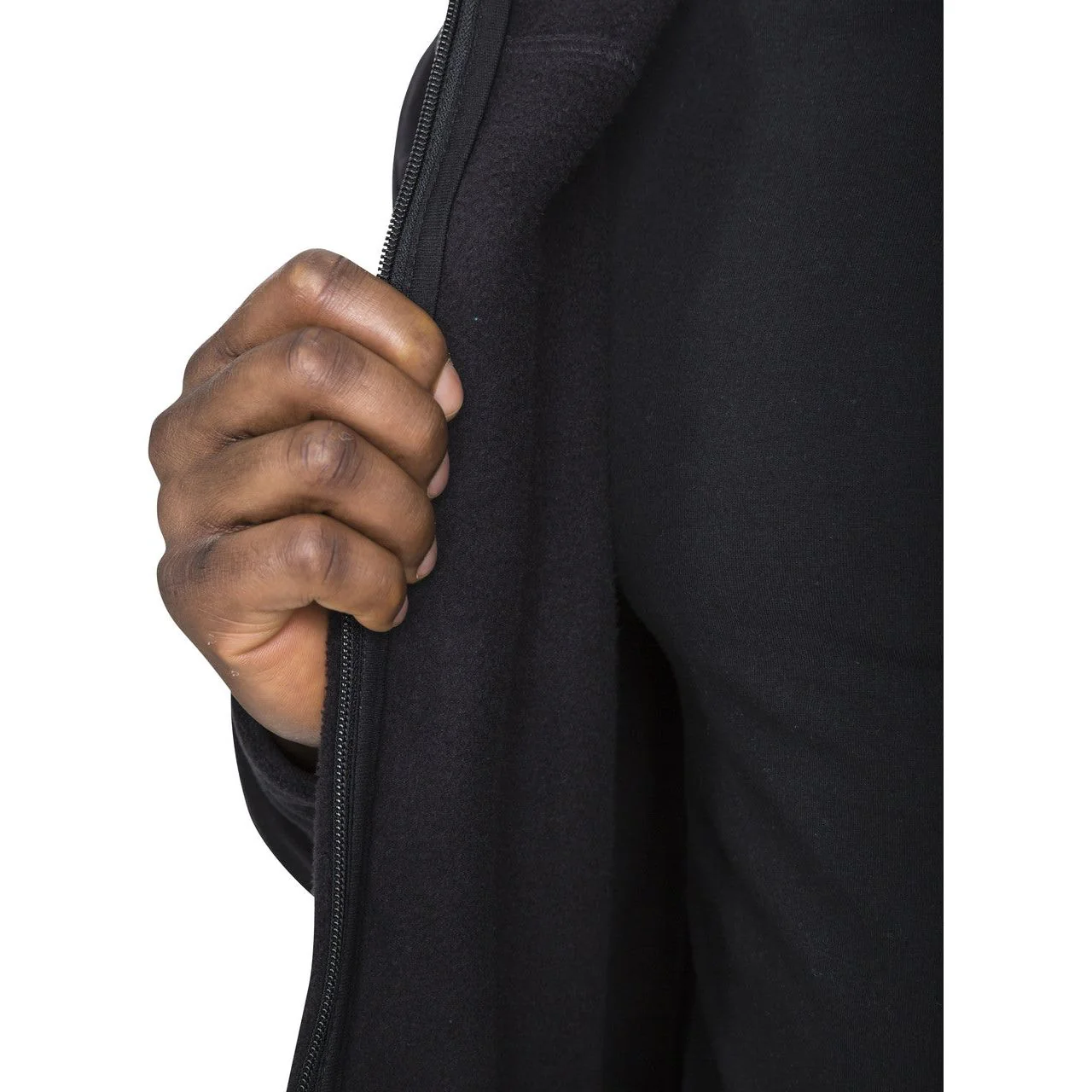 Bernal Mens Full Zip Fleece Jacket - Black - Image 7