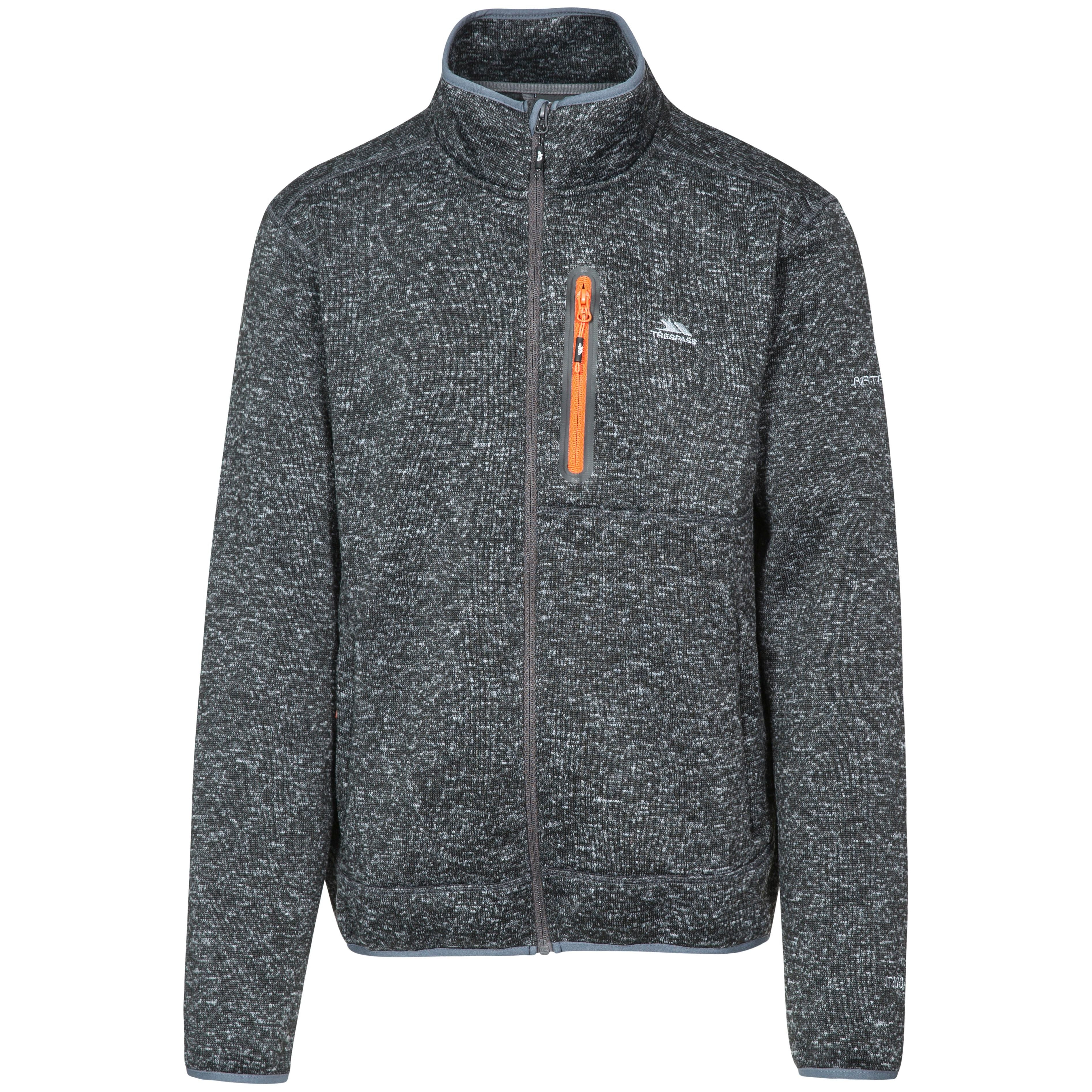 Bingham Men's Fleece Jacket in Black Marl - Image 5