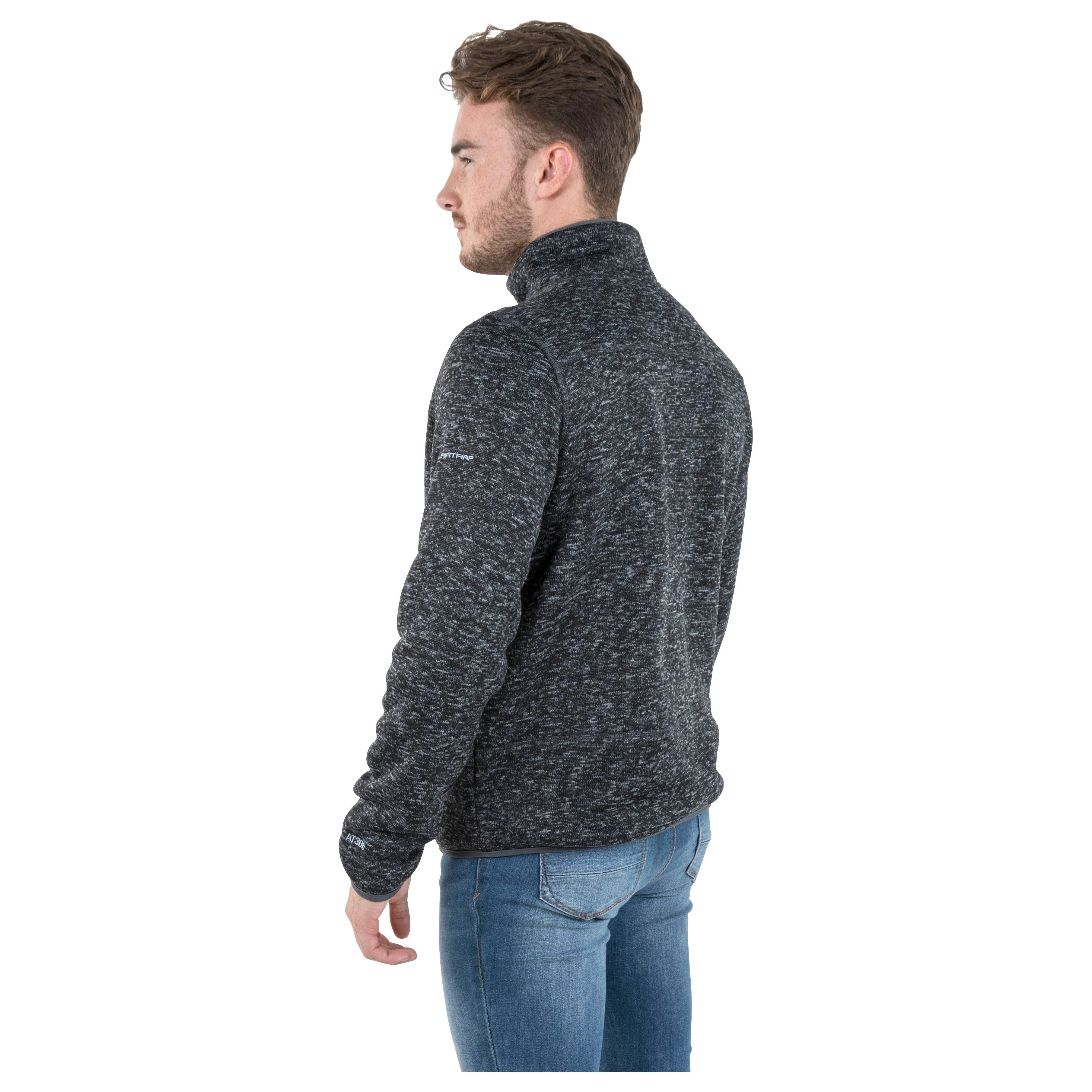 Bingham Men's Fleece Jacket in Black Marl - Image 6