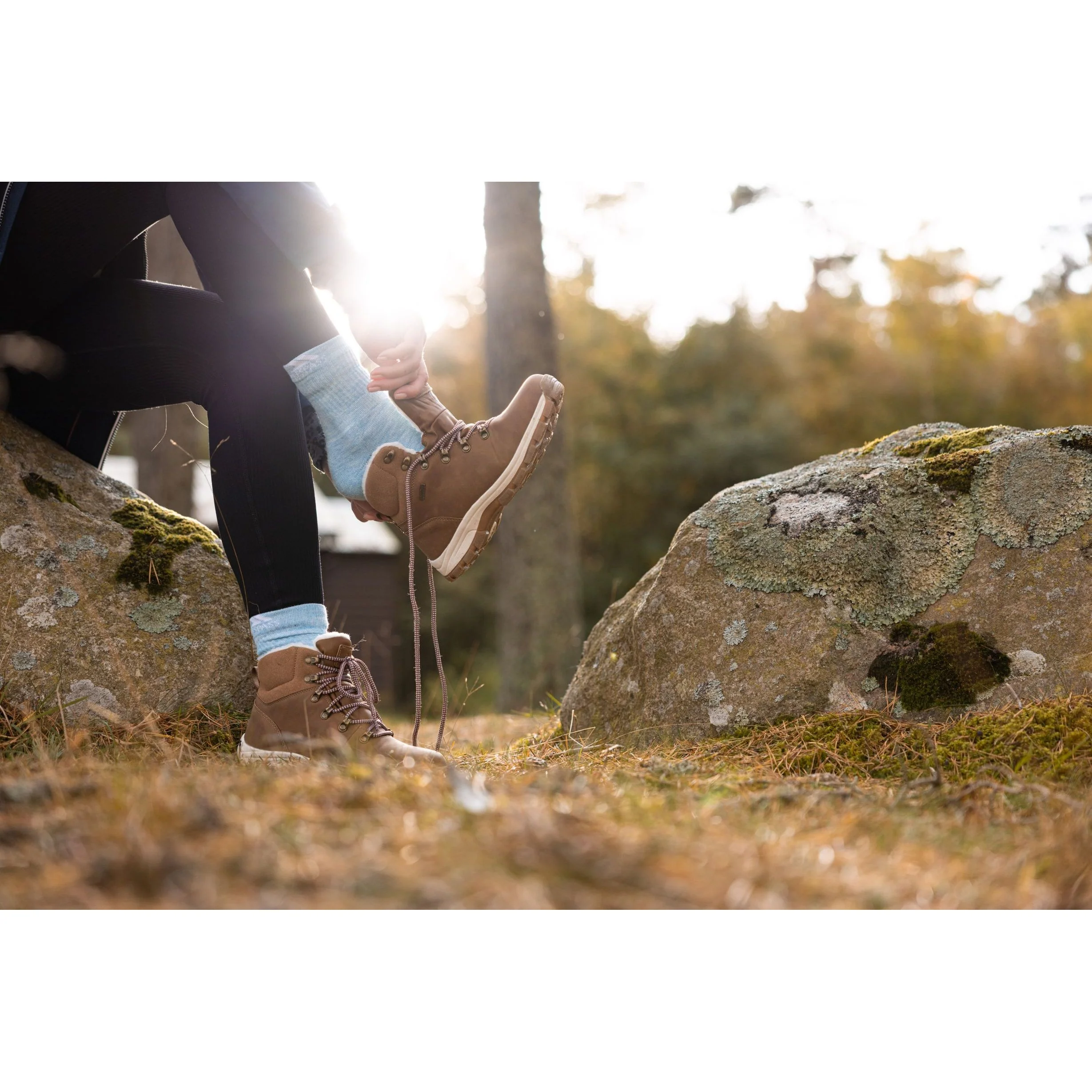 Blair Womens Waterproof Hiking Boots in Light Brown - Image 4