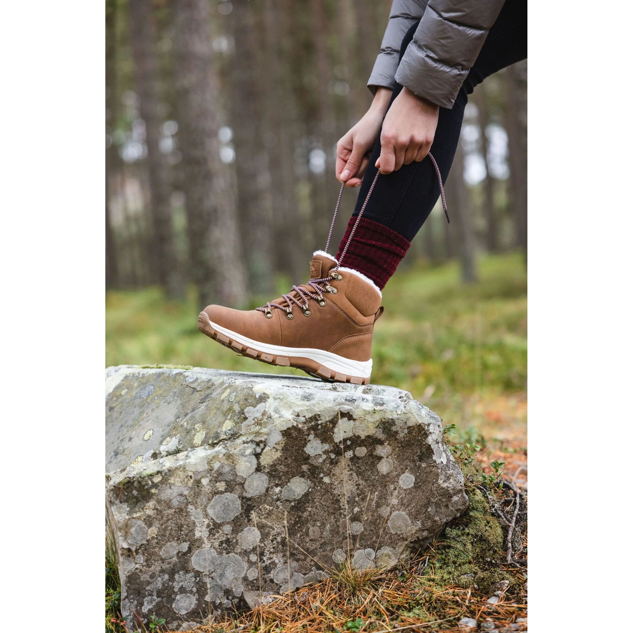 Blair Womens Waterproof Hiking Boots in Light Brown - Image 8