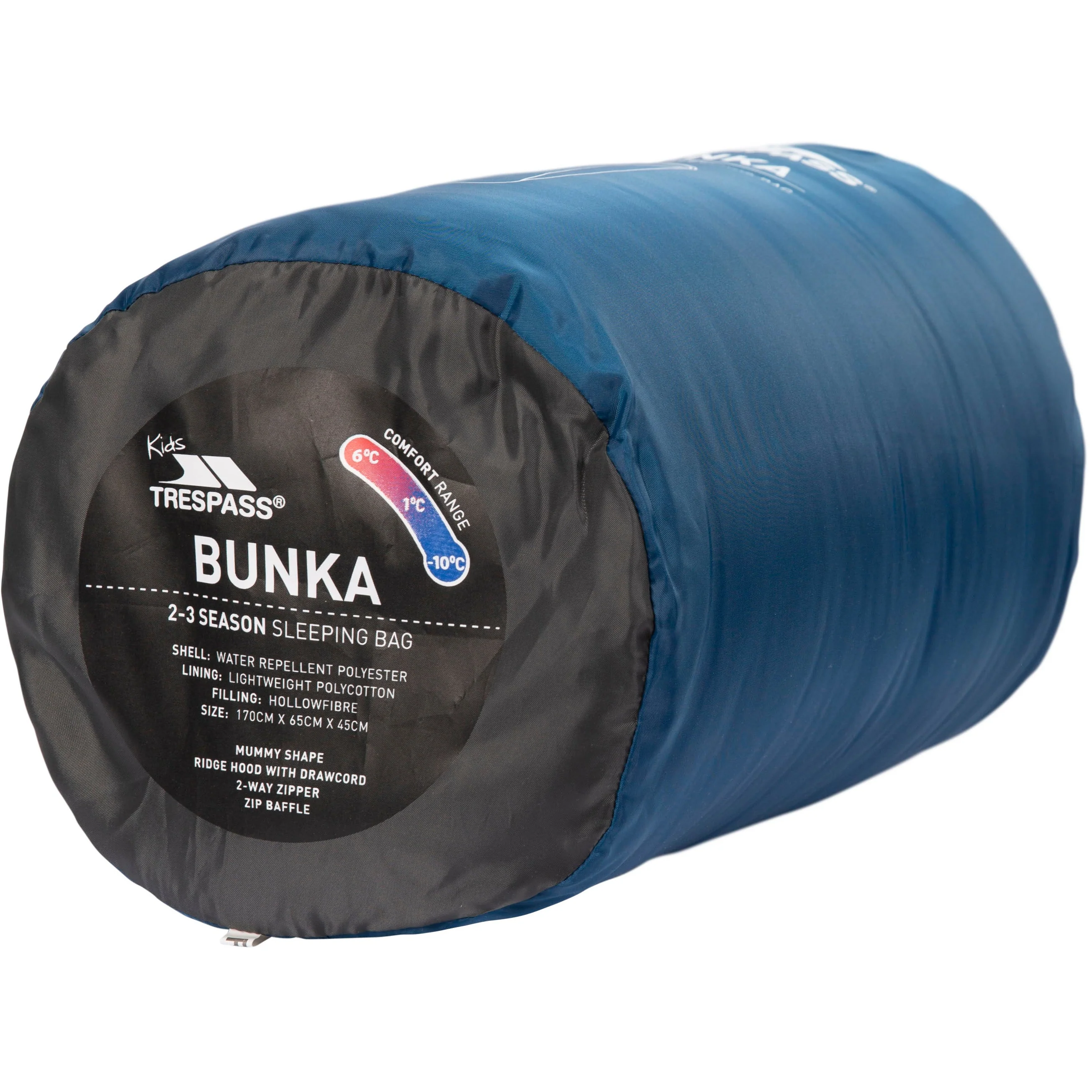 Bunka Kid's Sleeping Bag in Rich Teal - Image 2