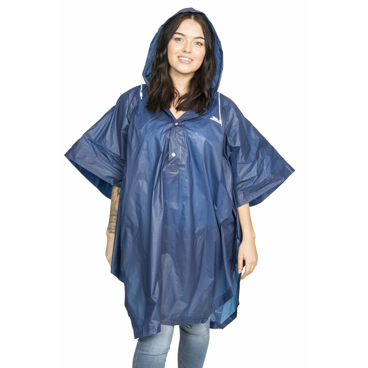 Canopy Unisex Packaway Rain Poncho in Blue - Image 4
