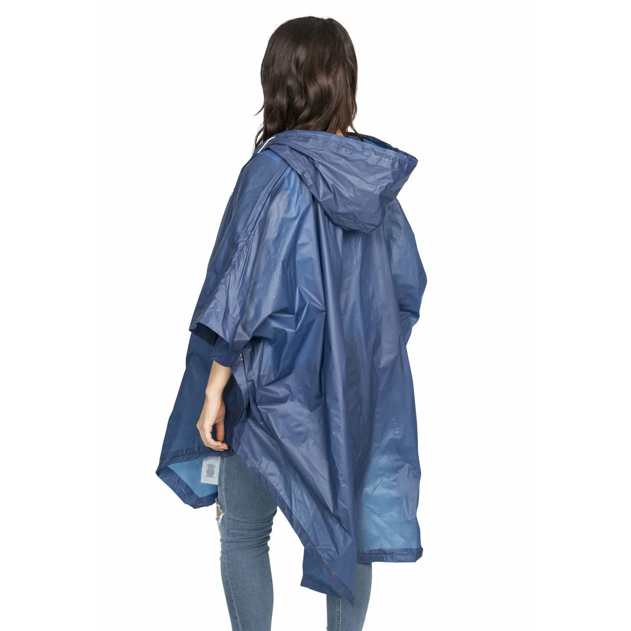 Canopy Unisex Packaway Rain Poncho in Blue - Image 5