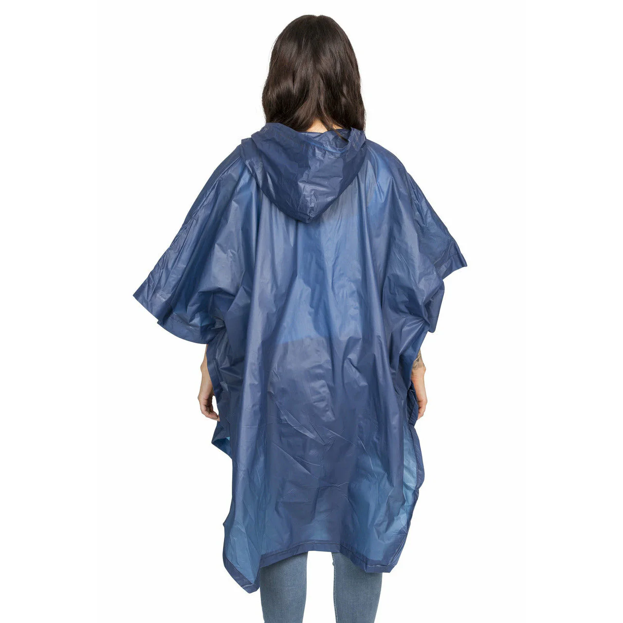 Canopy Unisex Packaway Rain Poncho in Blue - Image 6