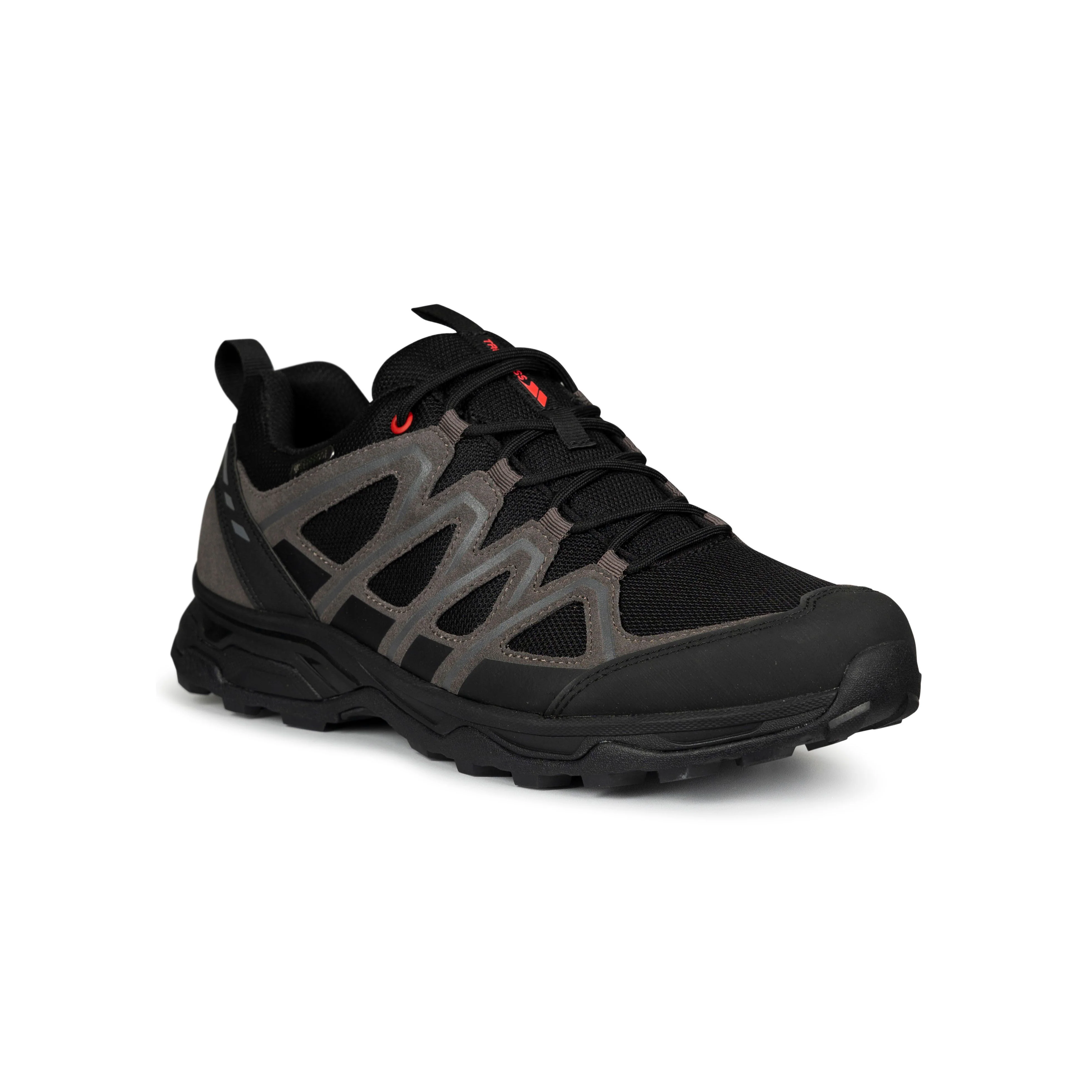 Carraig Men's Waterproof Walking Shoes in Black / Grey - Image 5