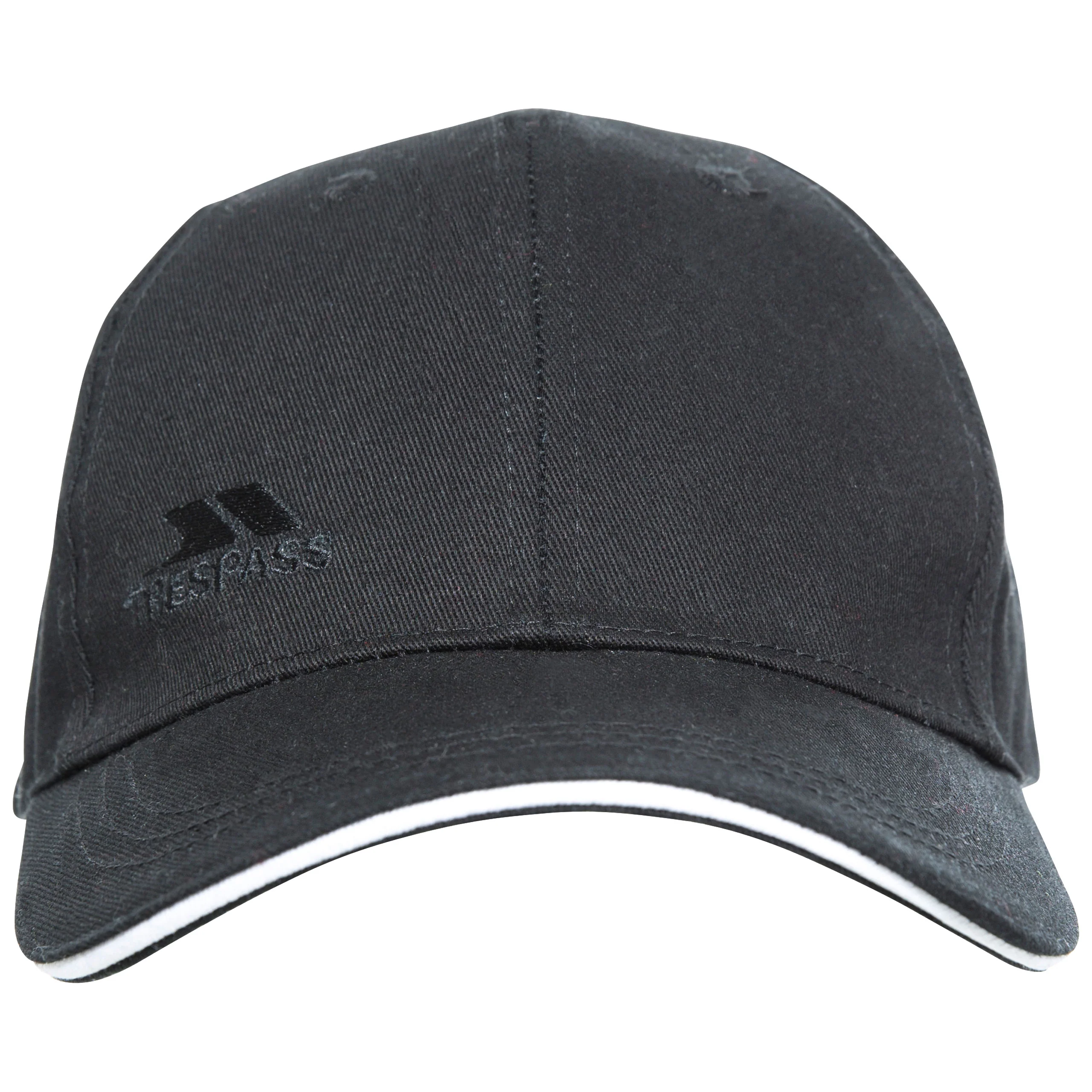 Carrigan Adults Cotton Baseball Cap in Black - Image 2
