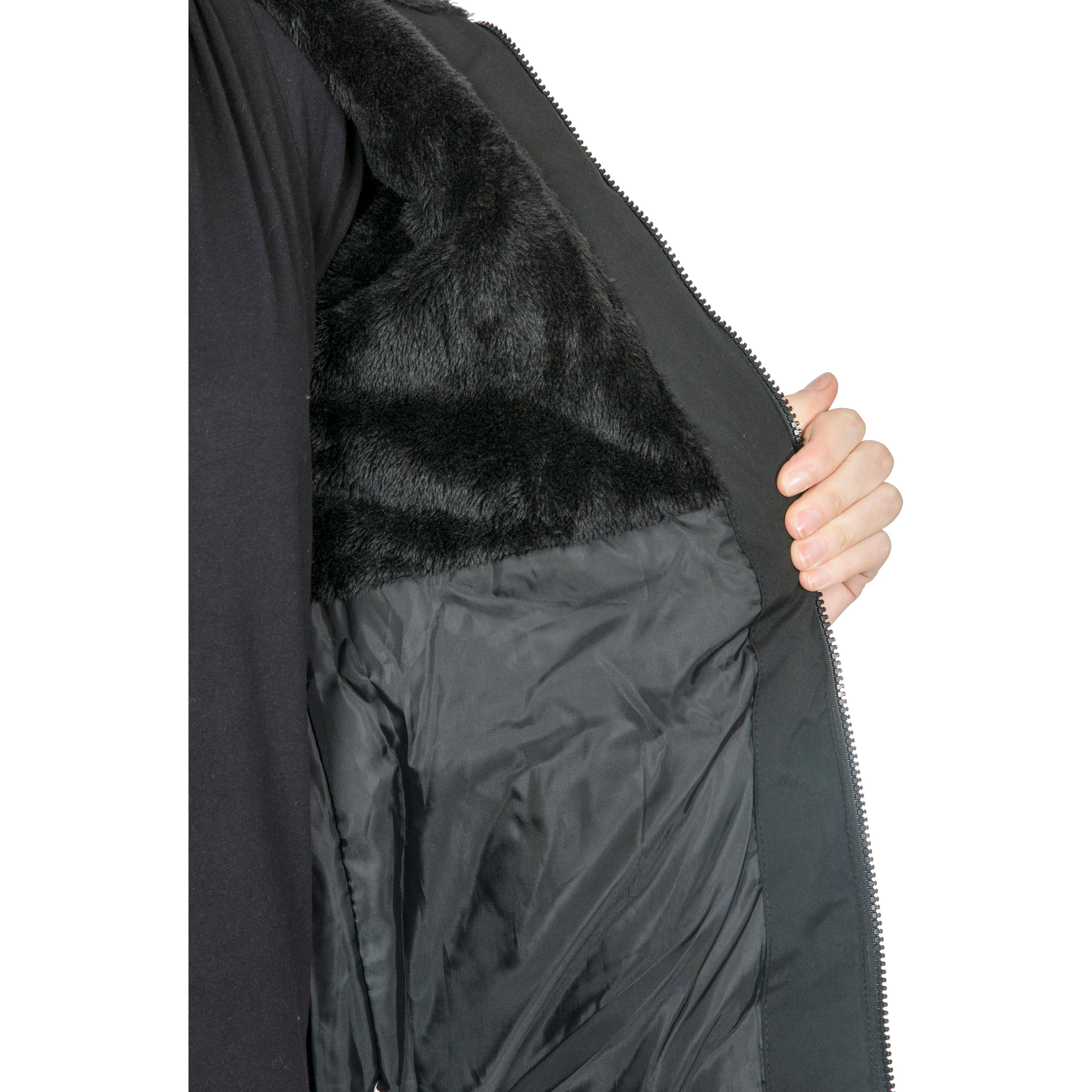 Celebrity Women's Waterproof Padded Longer Length Parka Jacket in Black - Image 10
