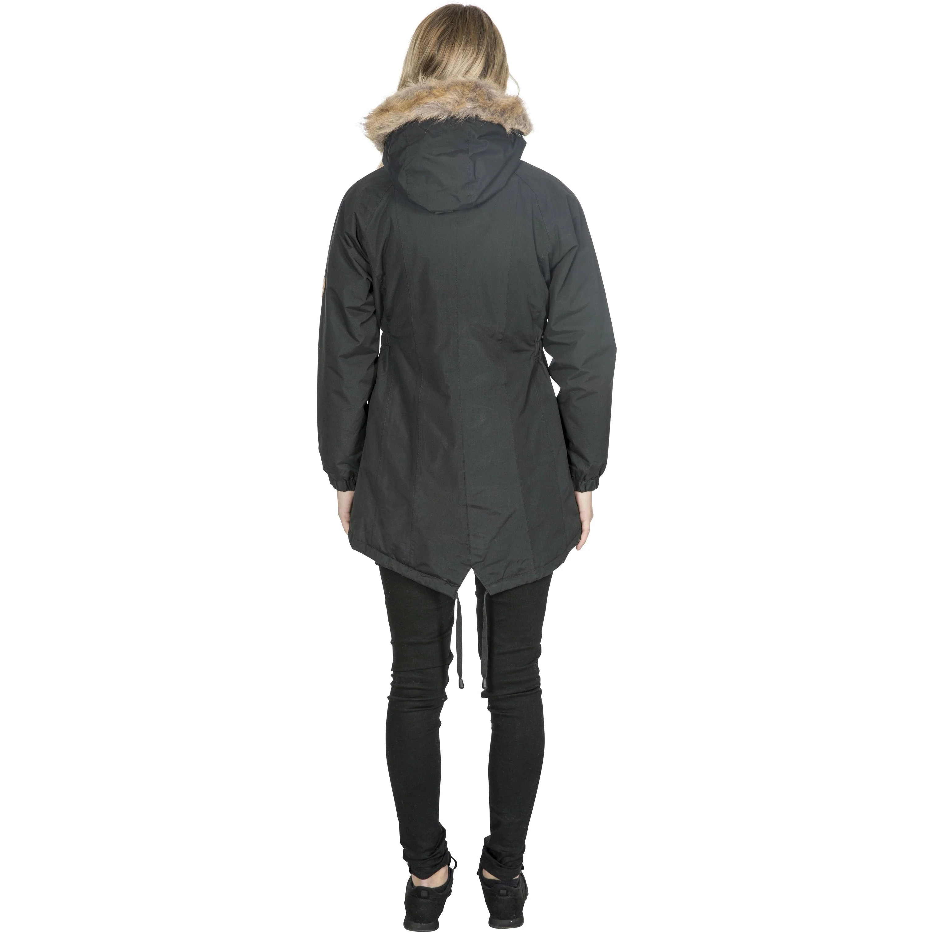Celebrity Women's Waterproof Padded Longer Length Parka Jacket in Black - Image 11