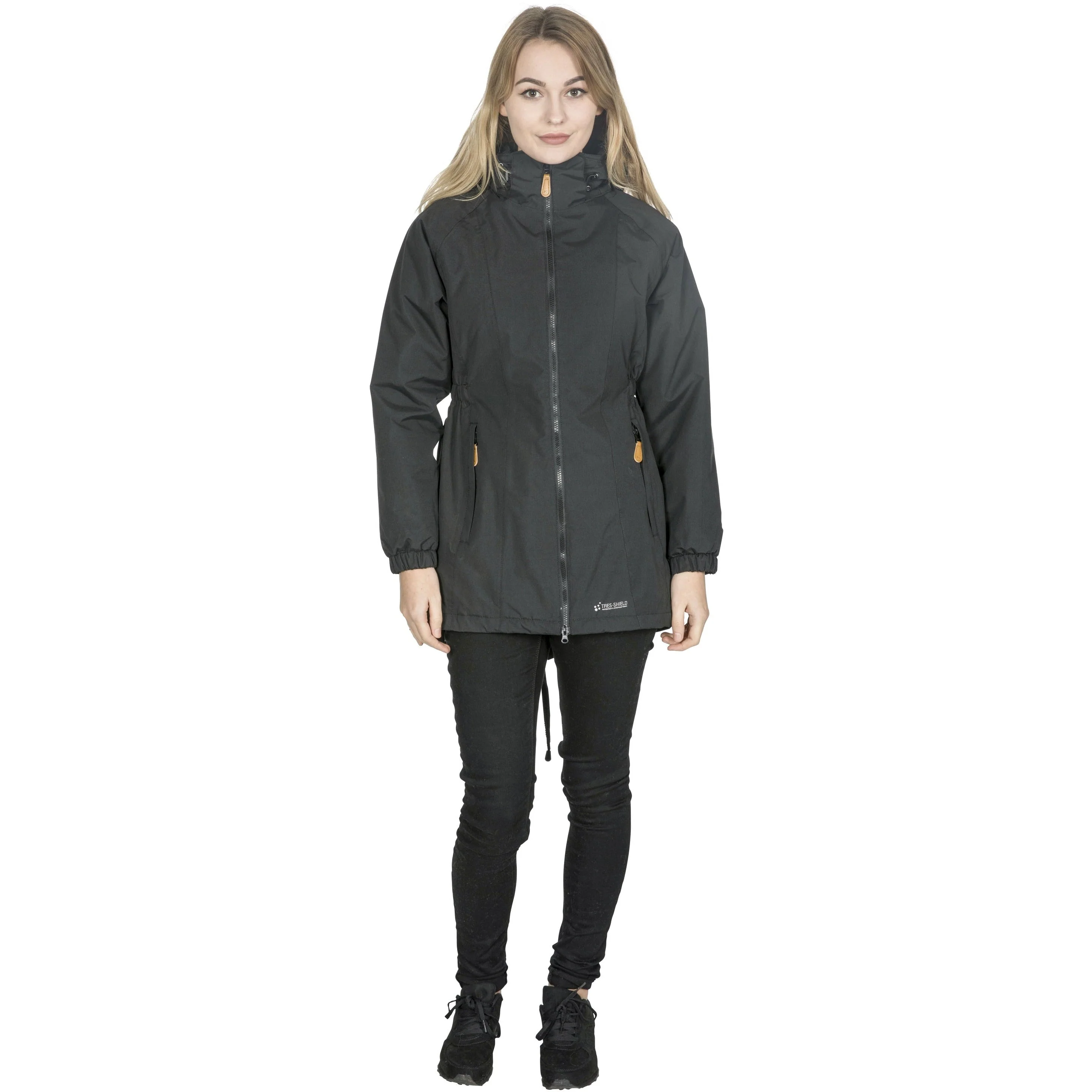 Celebrity Women's Waterproof Padded Longer Length Parka Jacket in Black - Image 3
