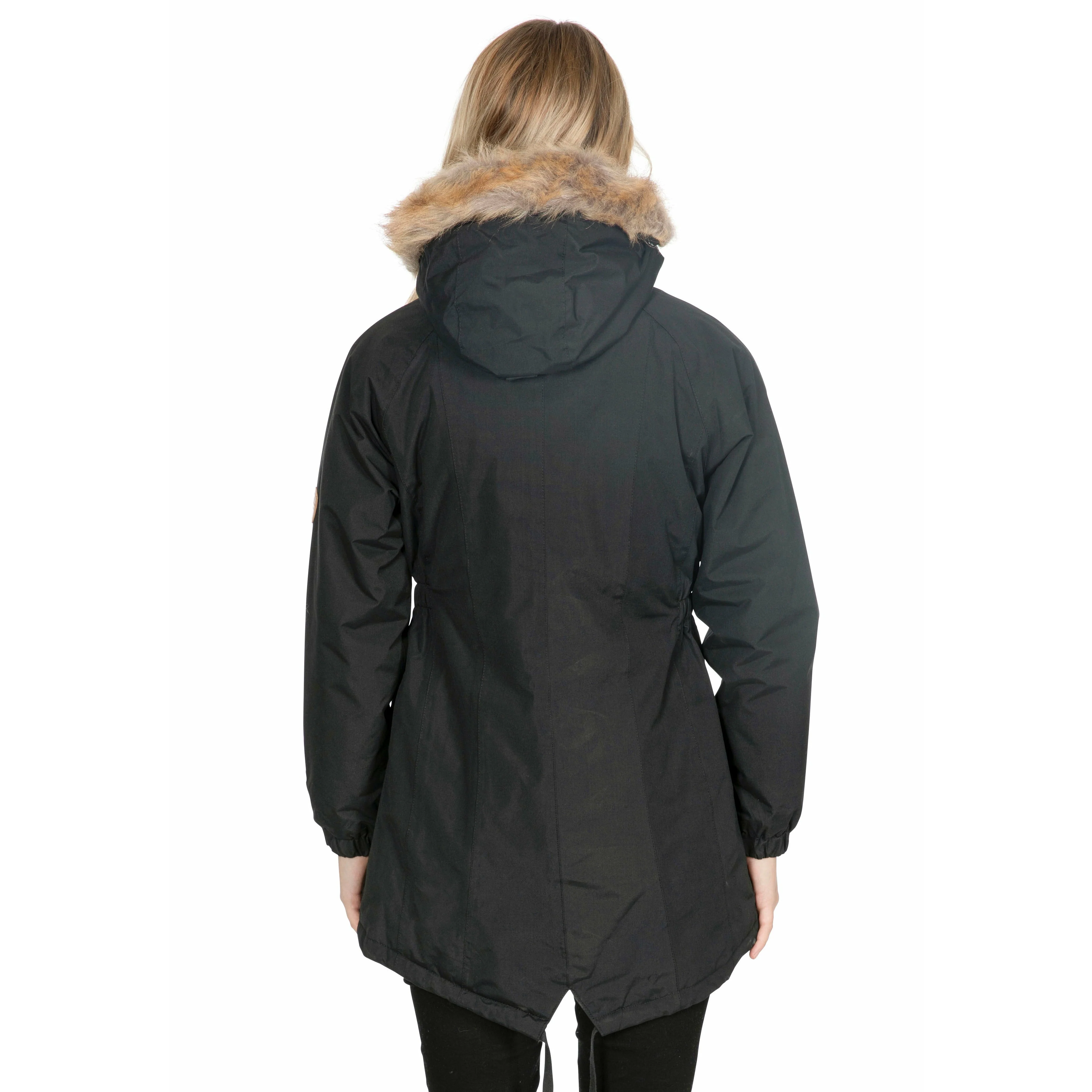 Celebrity Women's Waterproof Padded Longer Length Parka Jacket in Black - Image 4