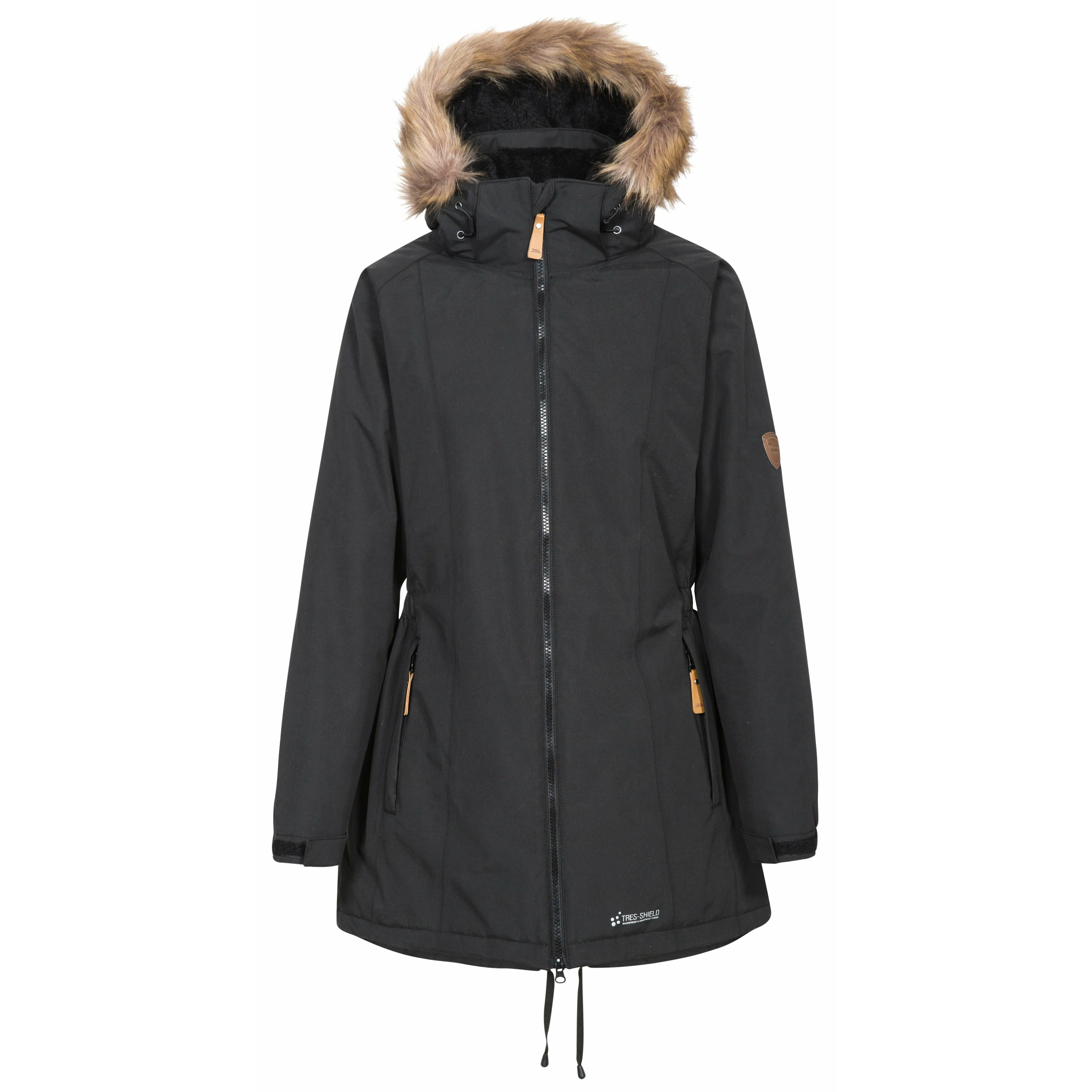 Celebrity Women's Waterproof Padded Longer Length Parka Jacket in Black - Image 5