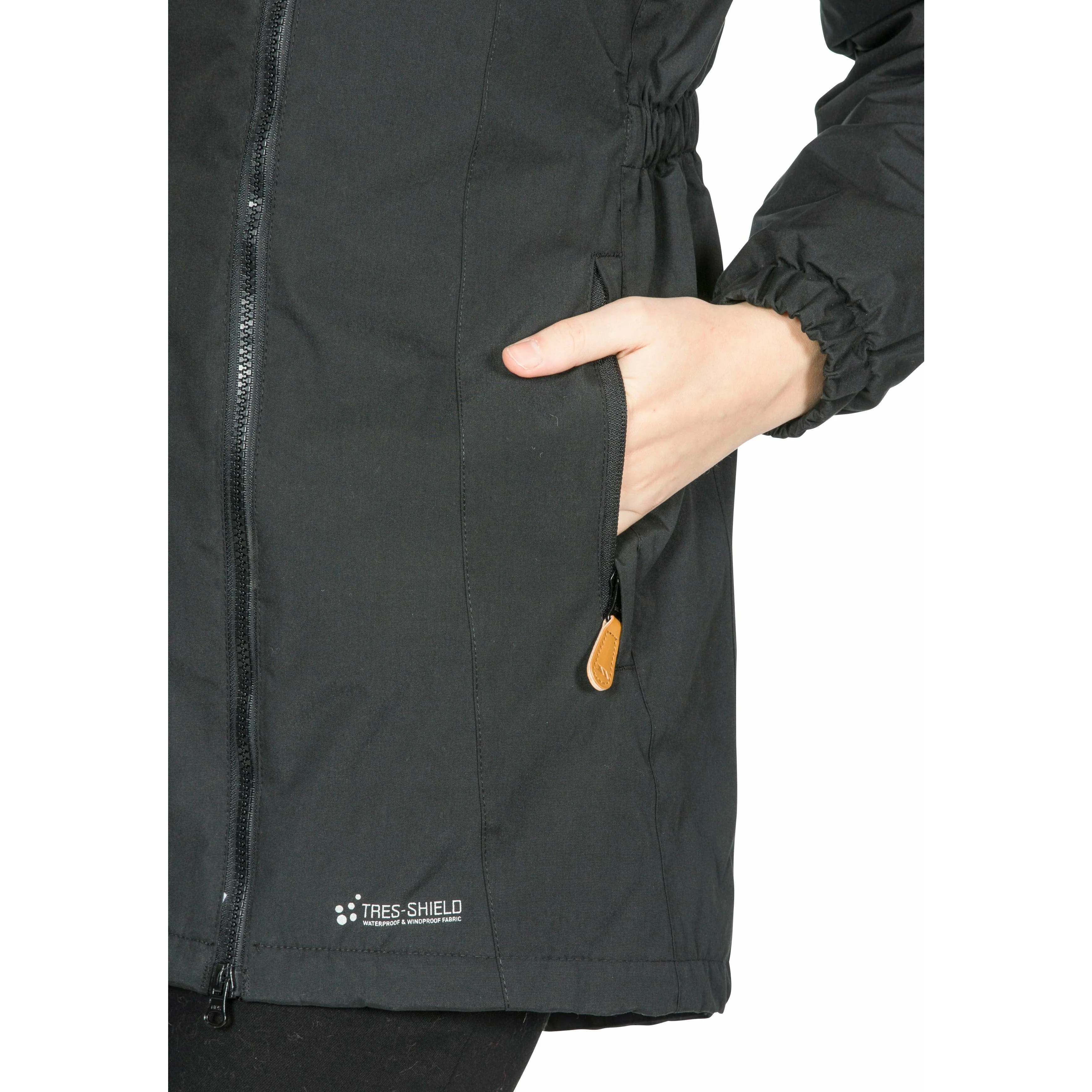 Celebrity Women's Waterproof Padded Longer Length Parka Jacket in Black - Image 7