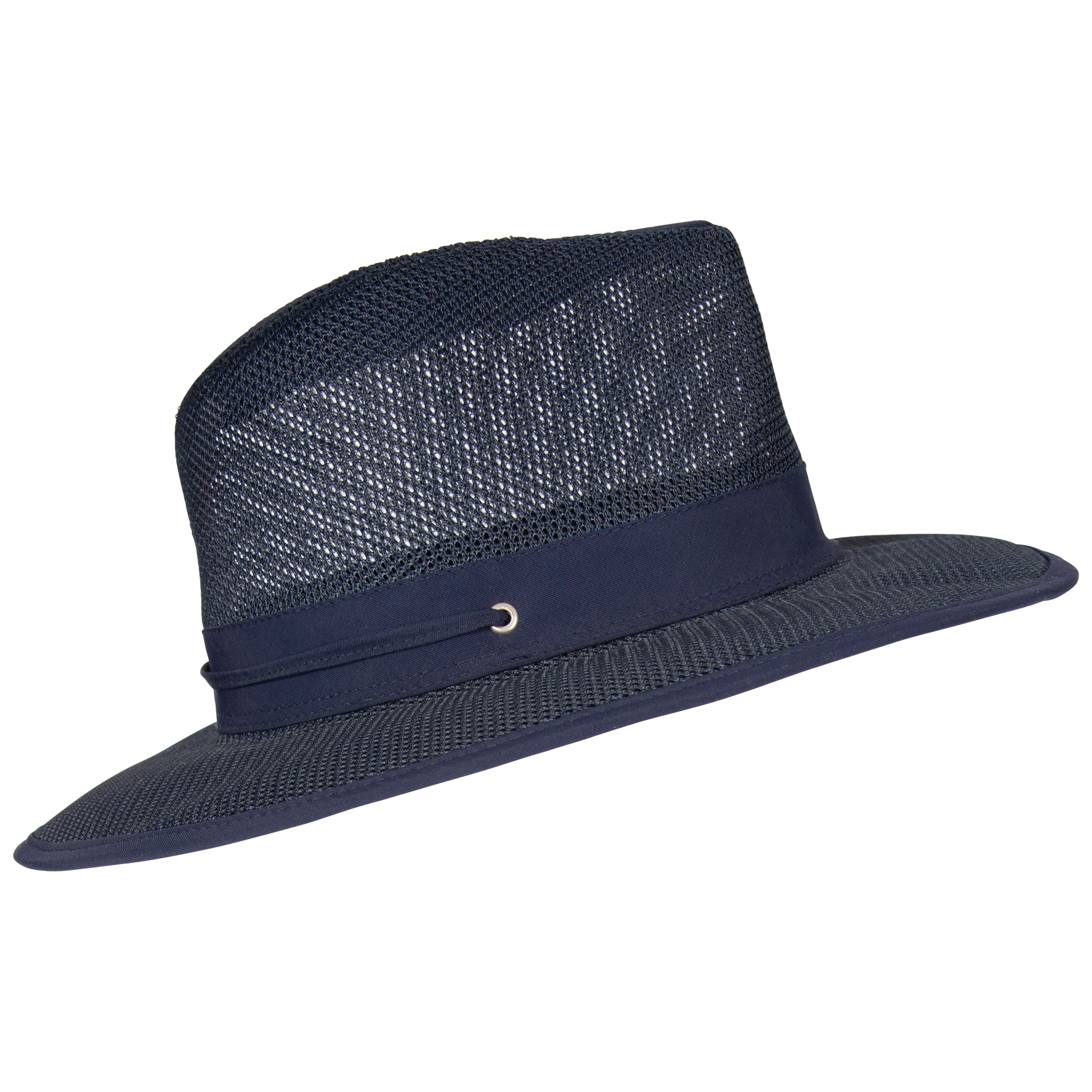Classified Unisex Panama Mesh Hat in Navy - Image 5