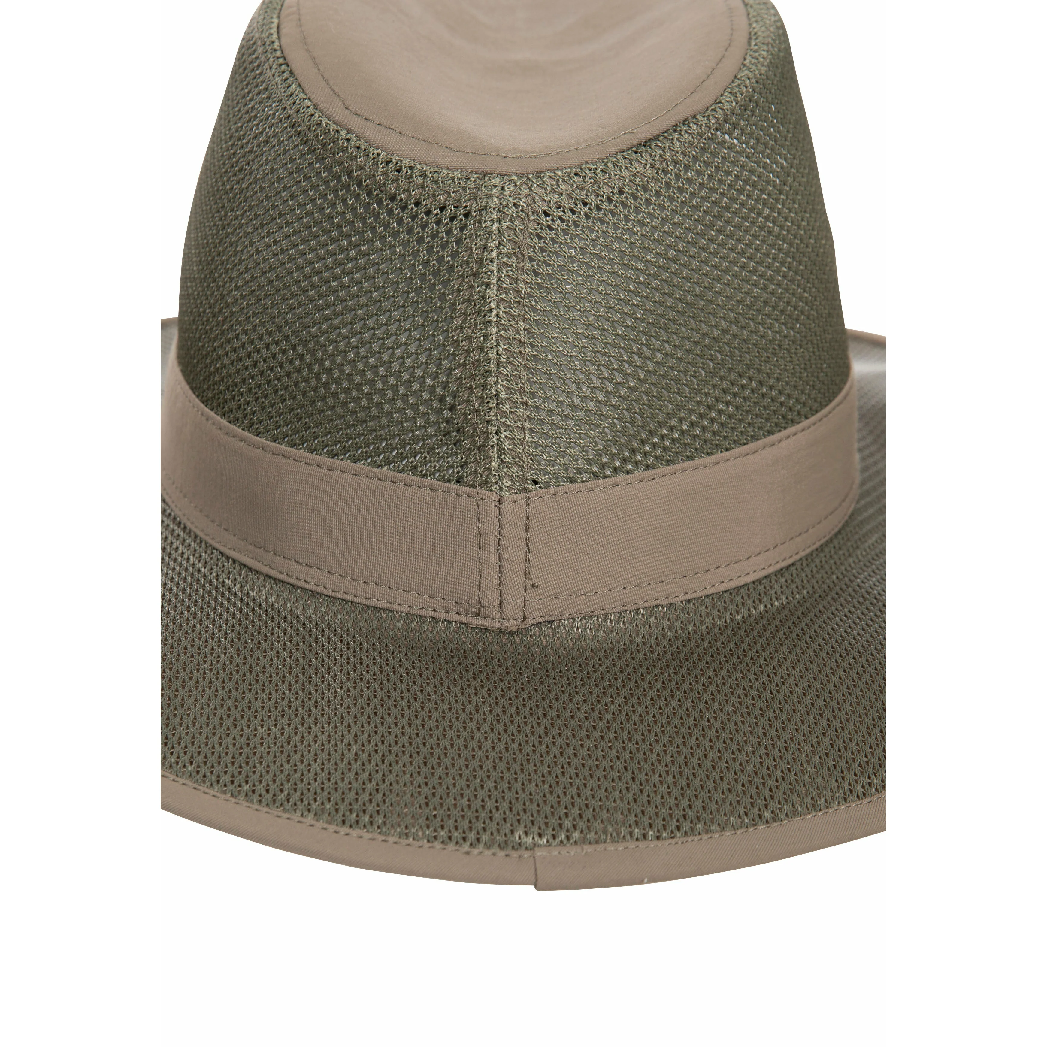 Classified Unisex Panama Mesh Hat in Khaki - Image 4
