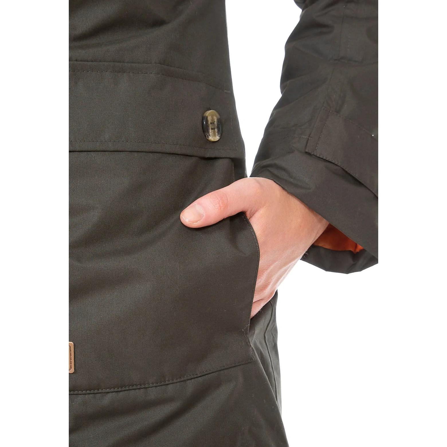 Clea Womens Waterproof Padded Parka Jacket in Khaki - Image 4