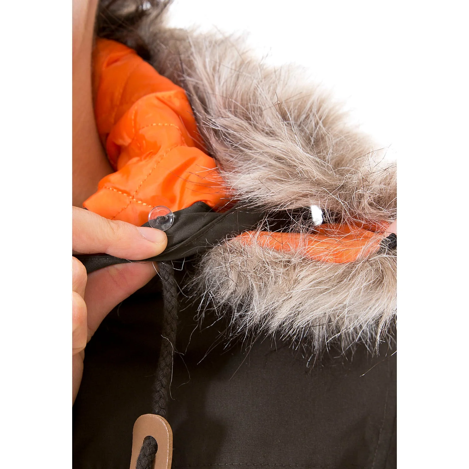Clea Womens Waterproof Padded Parka Jacket in Khaki - Image 7