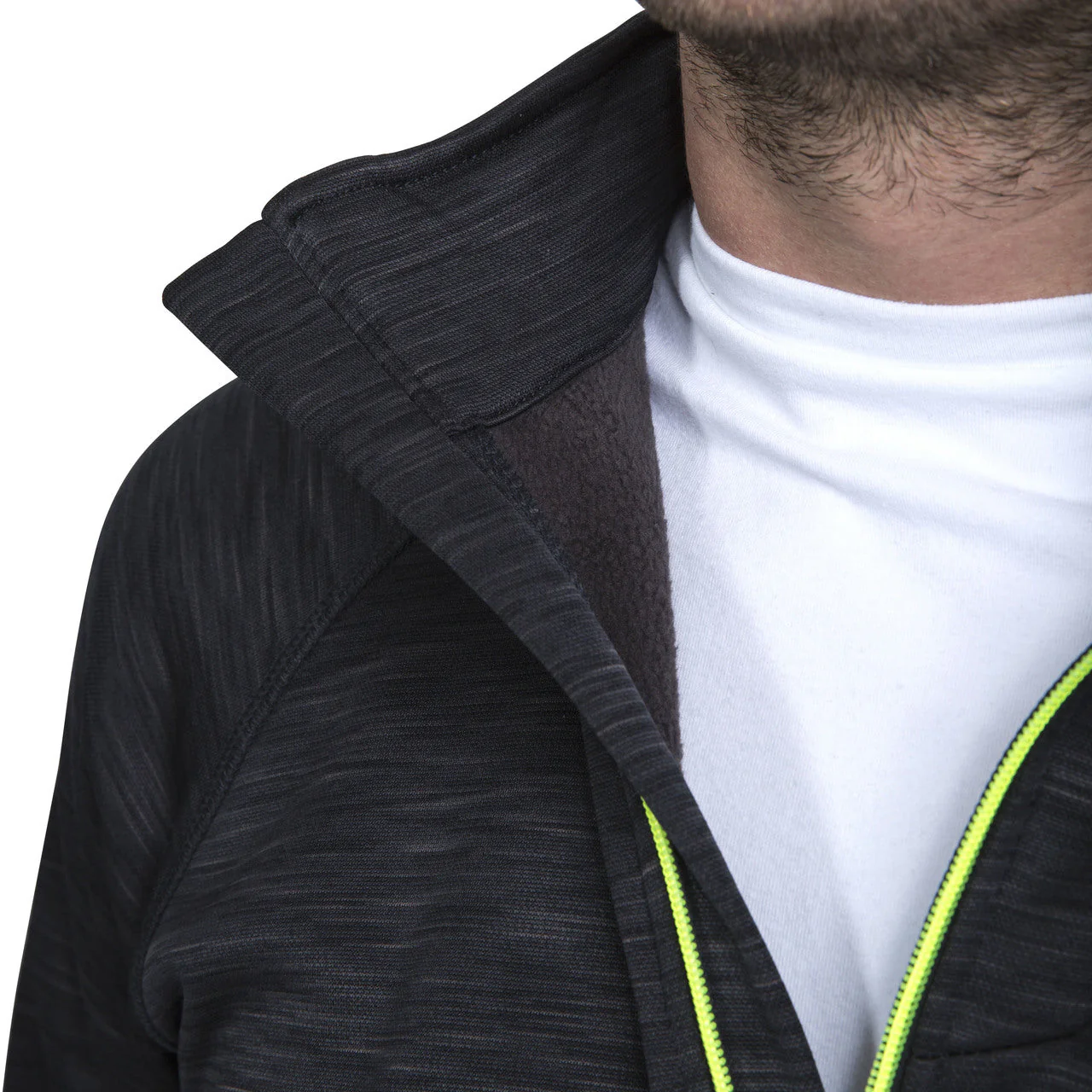 Collins Mens Half Zip Fleece Jumper in Black Marl - Image 6