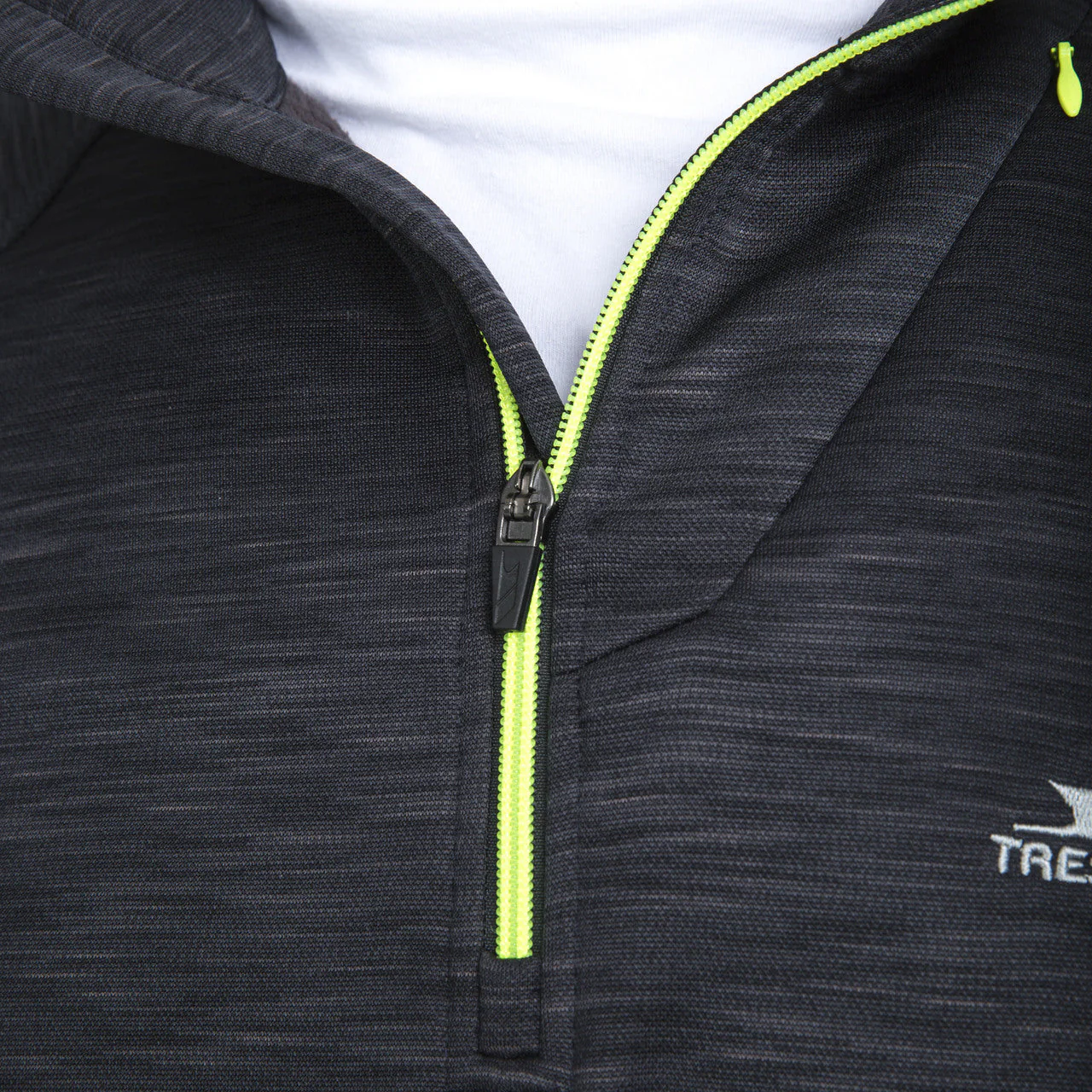 Collins Mens Half Zip Fleece Jumper in Black Marl - Image 8