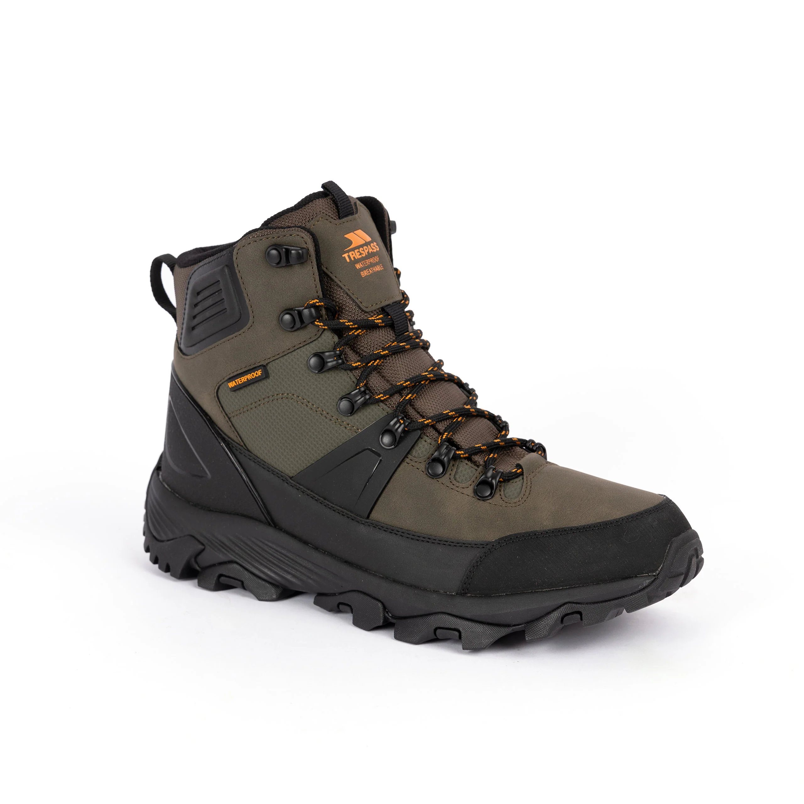 Conrad Mens Waterproof Walking Boots in Olive - Image 3