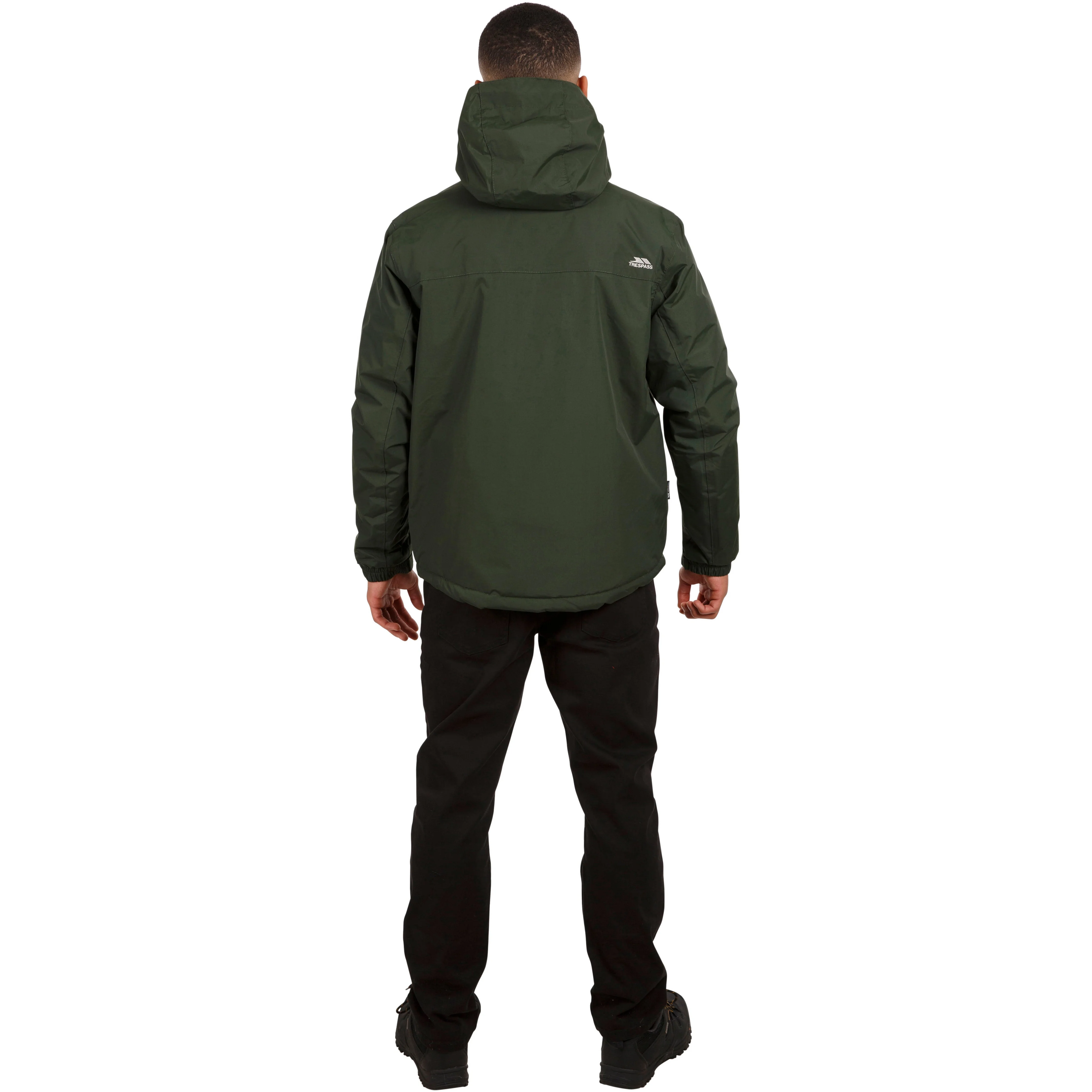 Donelly Men's Padded Waterproof Jacket in Olive - Image 2