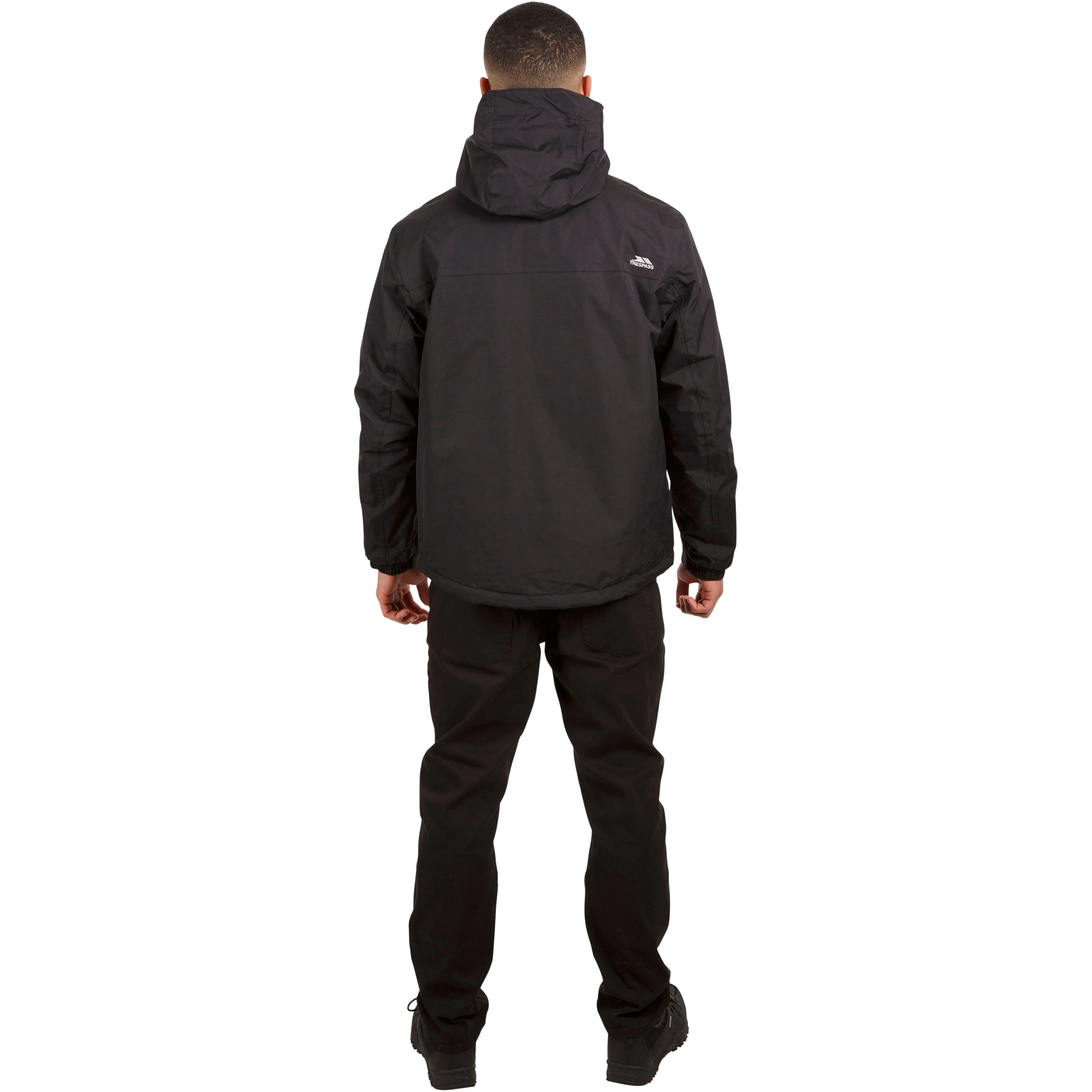 Donelly Men's Padded Waterproof Jacket in Black - Image 4