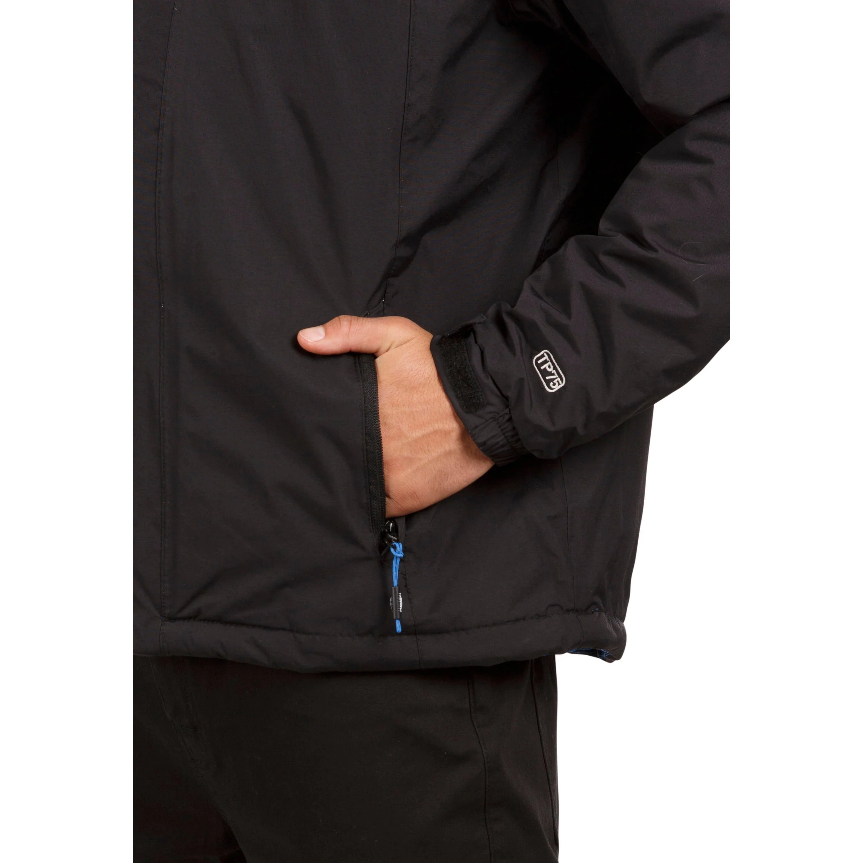 Donelly Men's Padded Waterproof Jacket in Black - Image 7