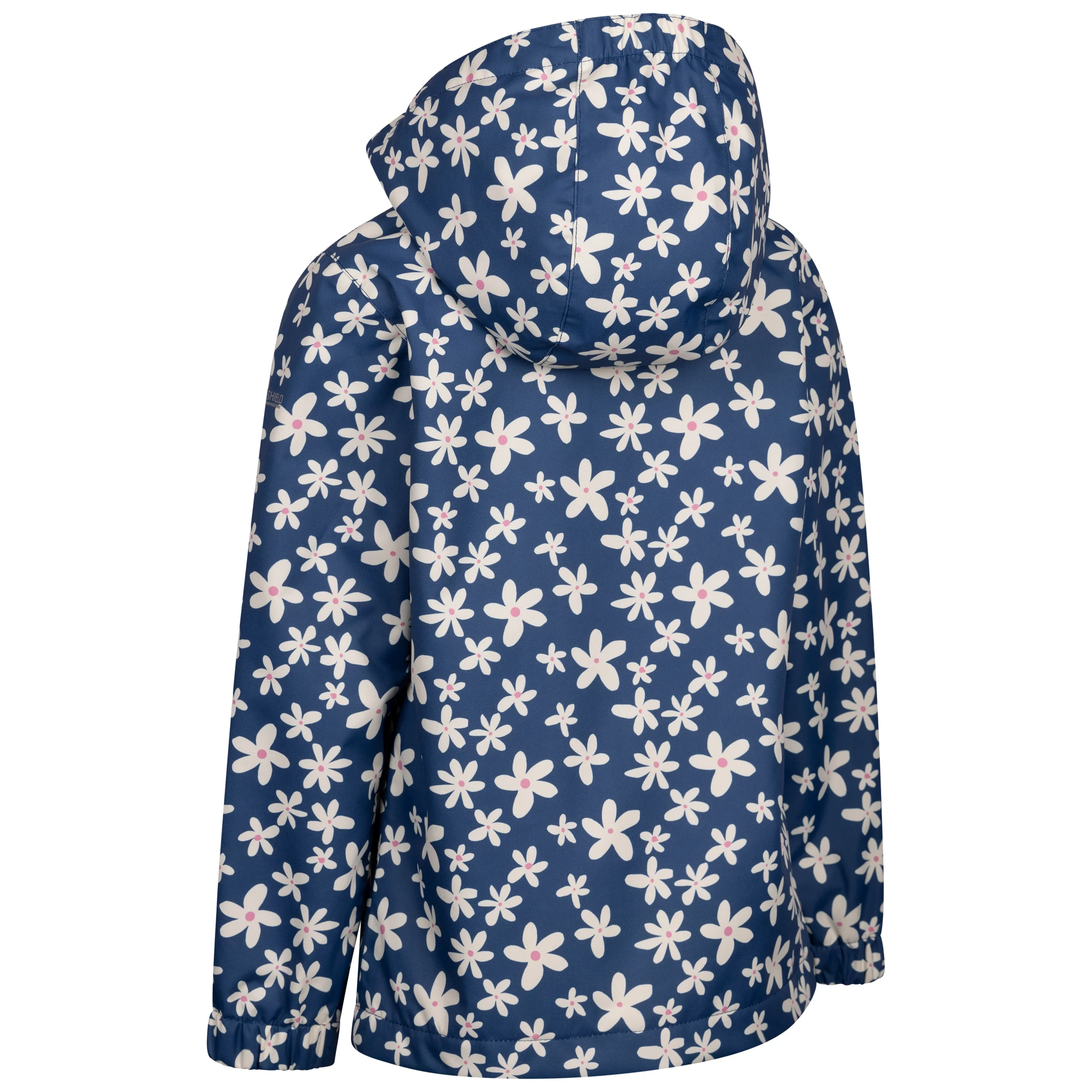 Drippy Girls' Unpadded Waterproof Rain Jacket in Bluetone - Image 2