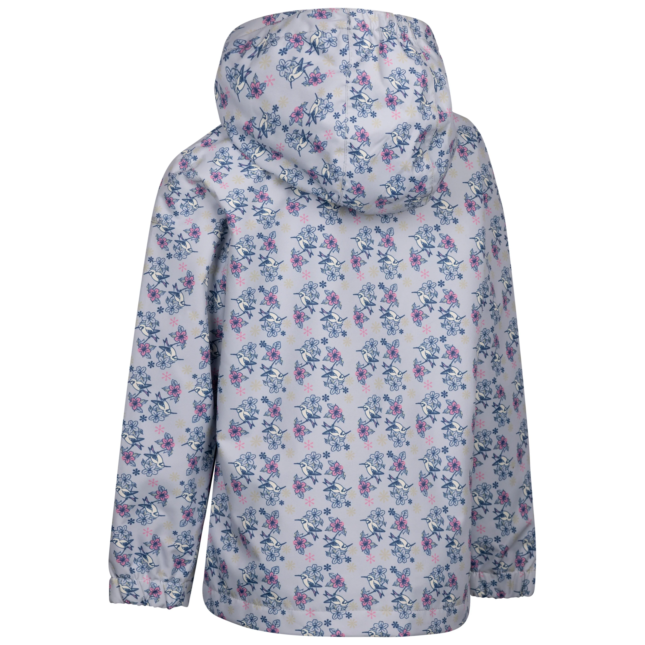 Drippy Girls' Unpadded Waterproof Rain Jacket in Grey Skies - Image 2