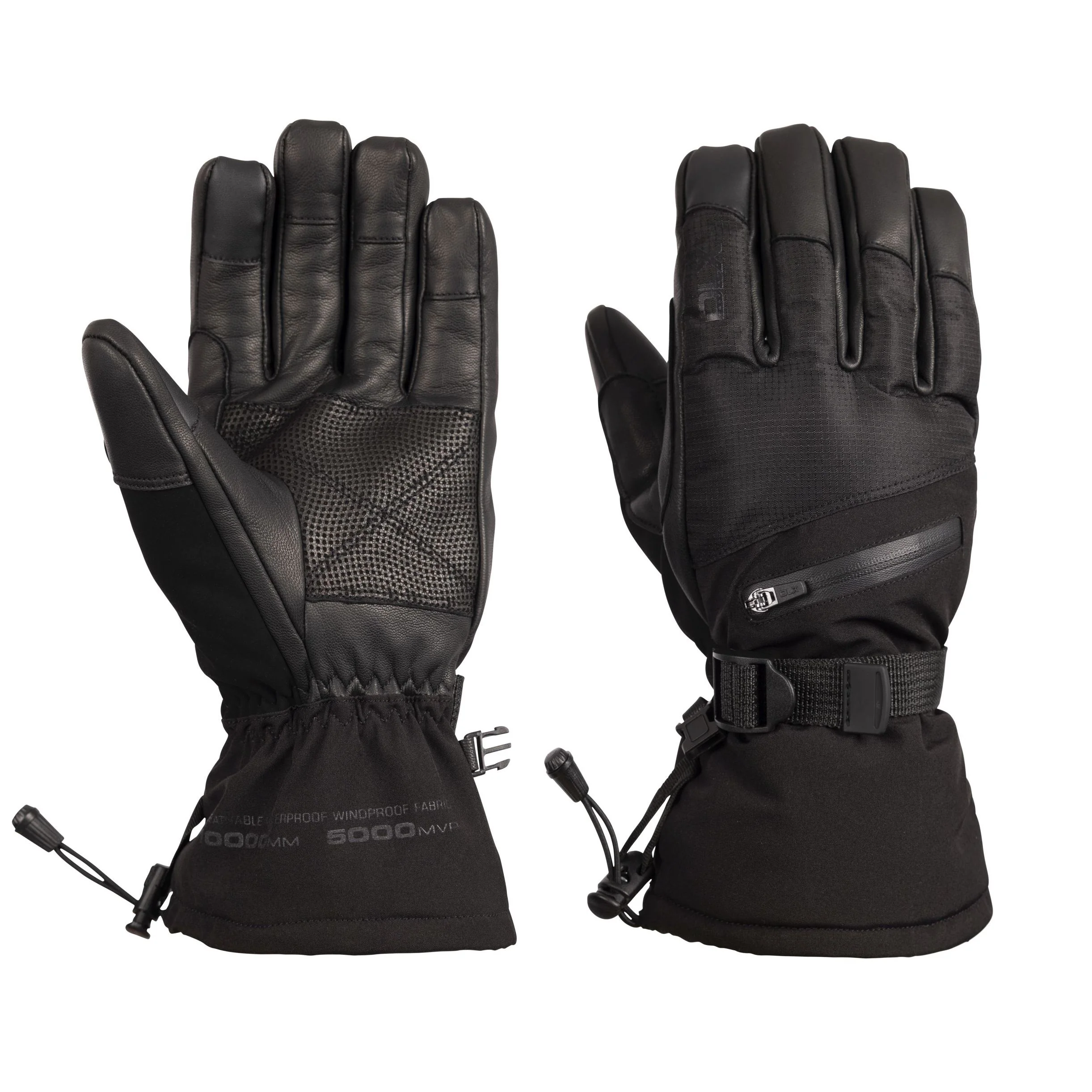 Edonia Adults' Dlx Ski Gloves in Black - Image 2