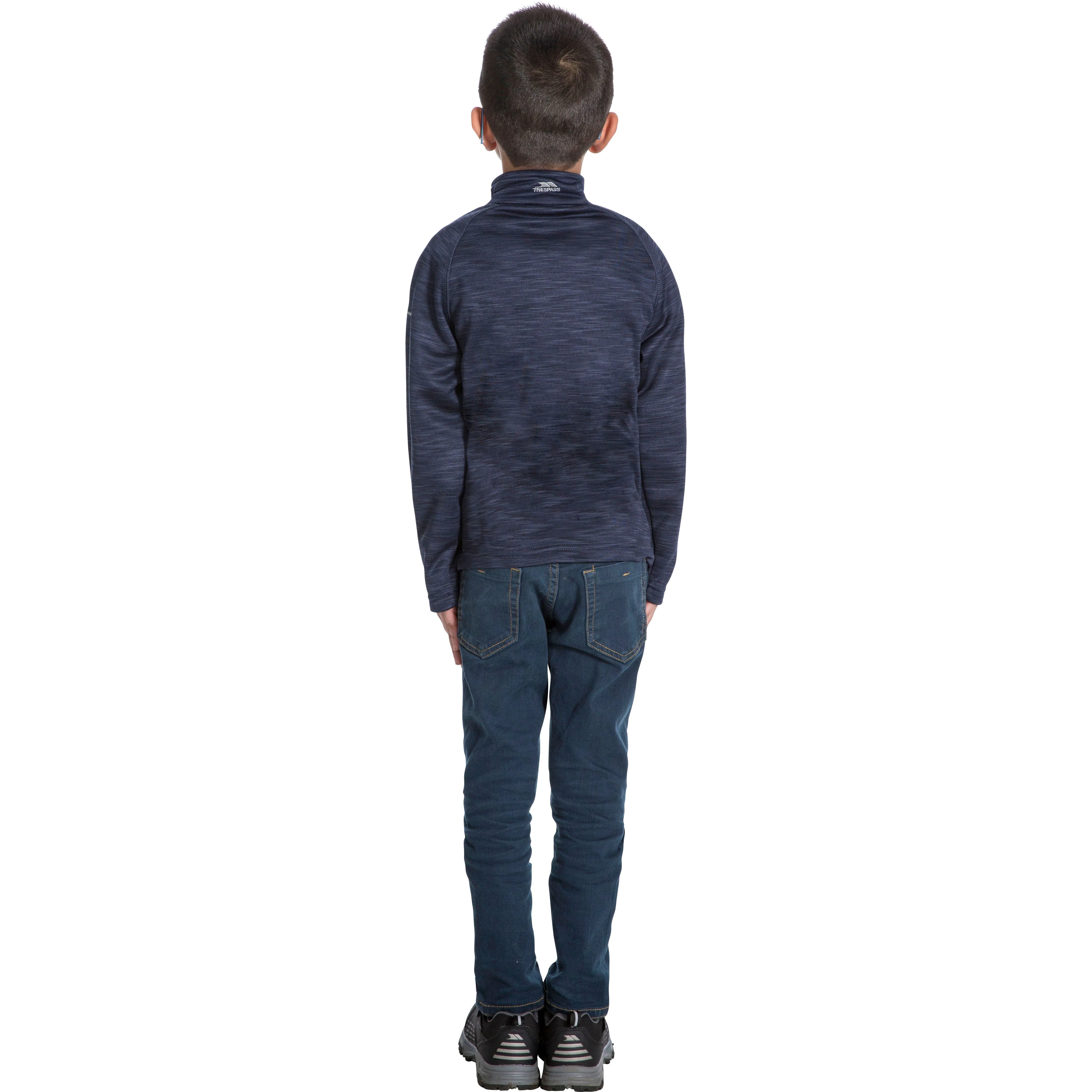 Edvin Boys' Fleece Jumper in Navy Marl - Image 9