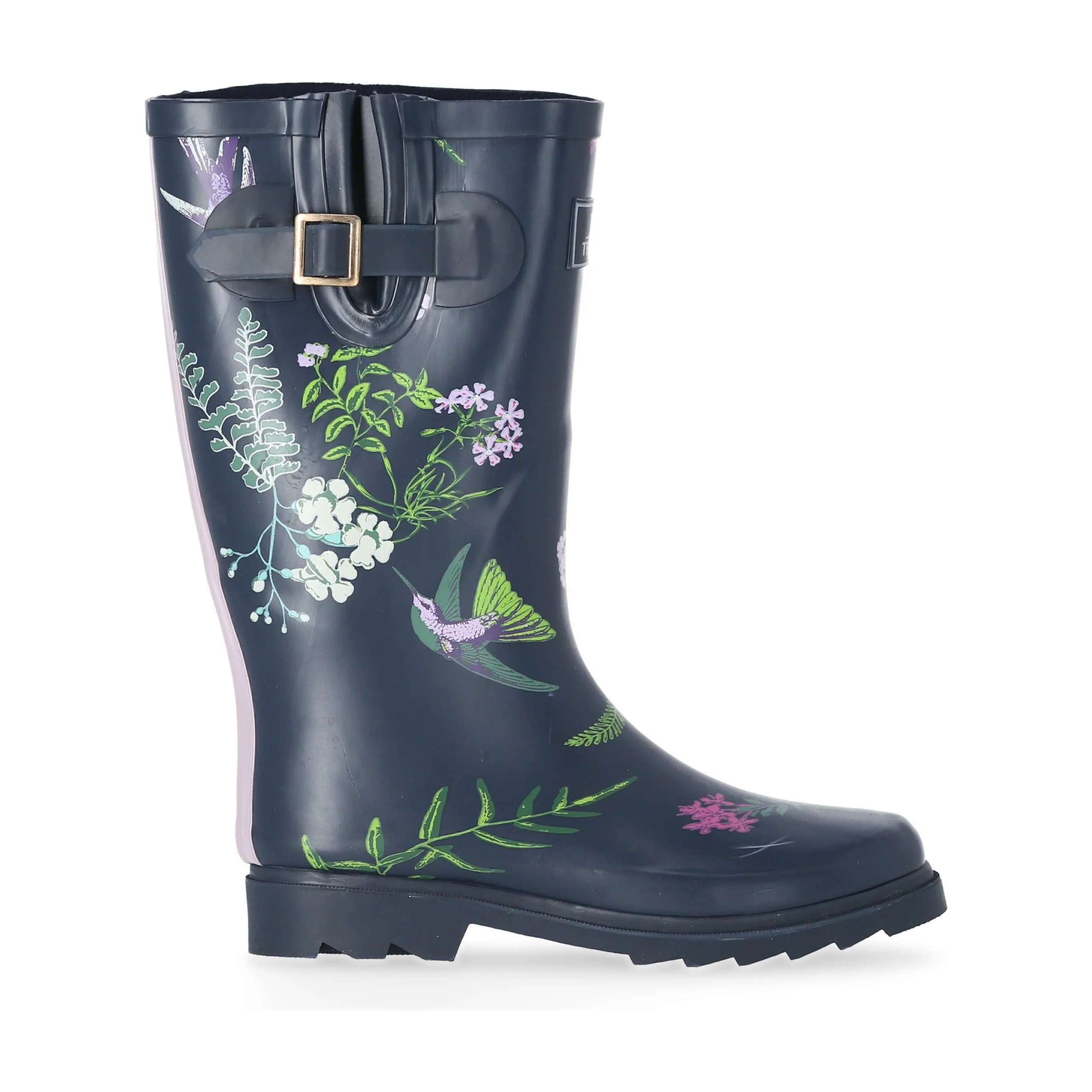 Elena Women's Patterned Wellies in Humming Bird Print - Image 7
