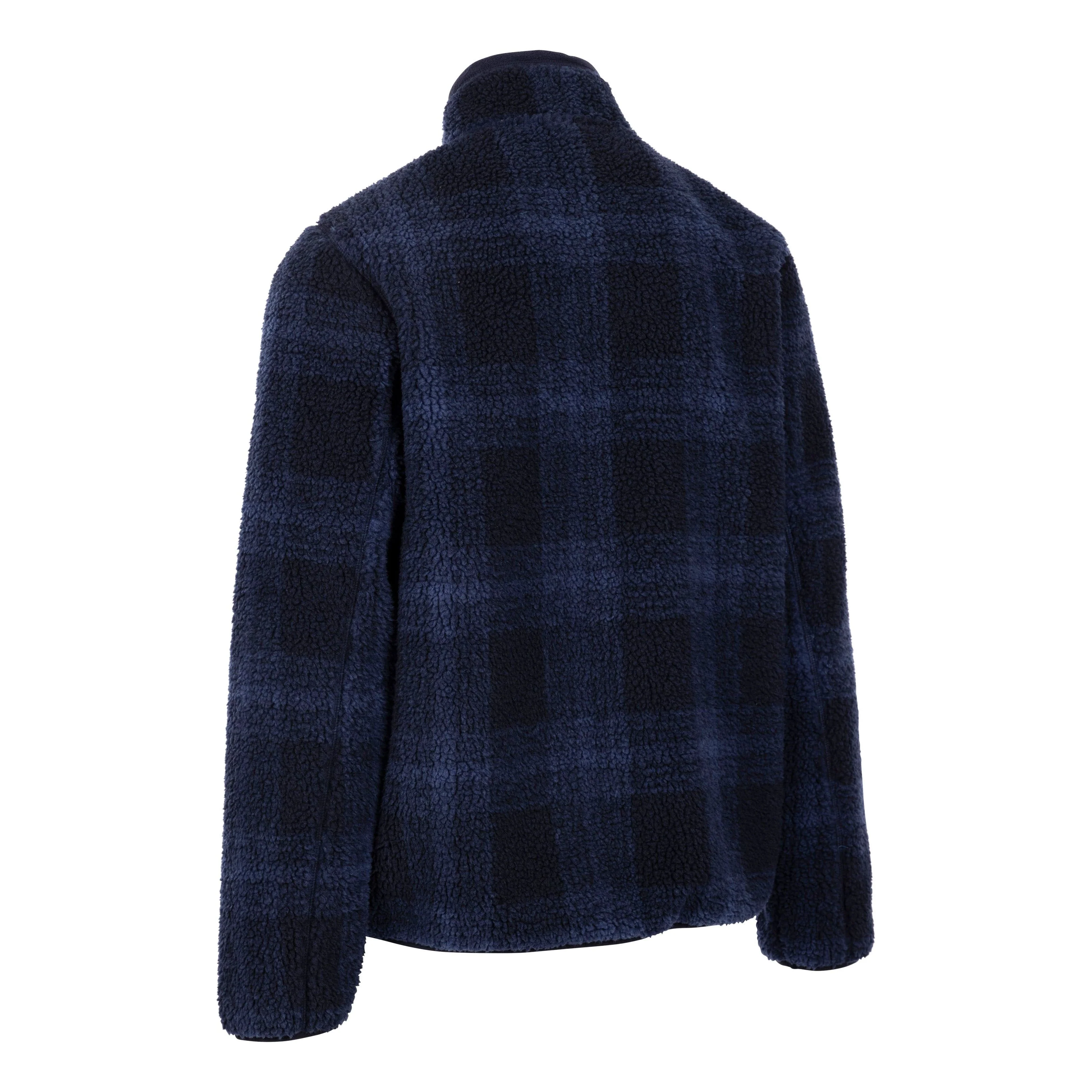 Epperstone Men's Full Zip Fleece in Navy Check - Image 2
