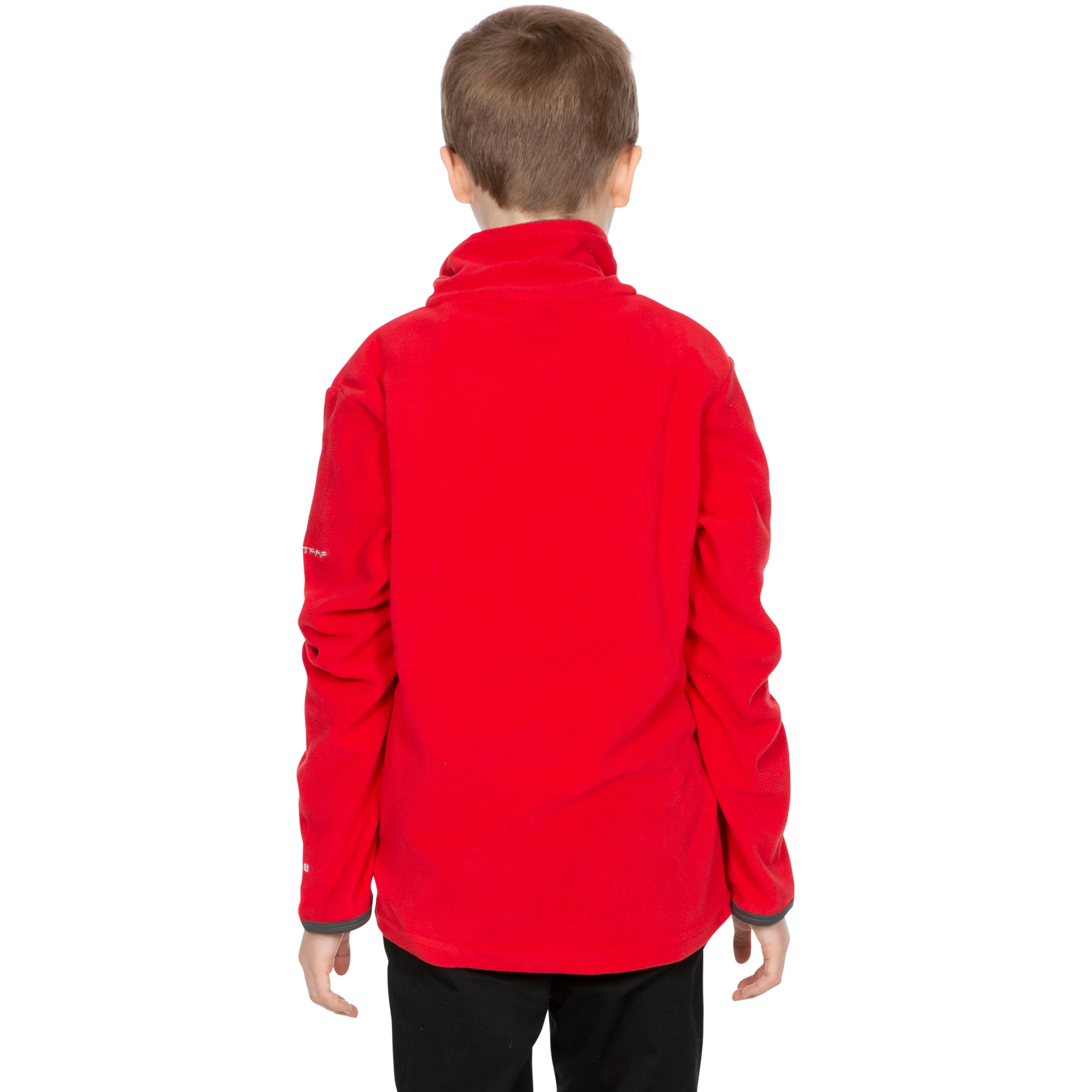 Etto Boys Half Zip Fleece in Red - Image 4