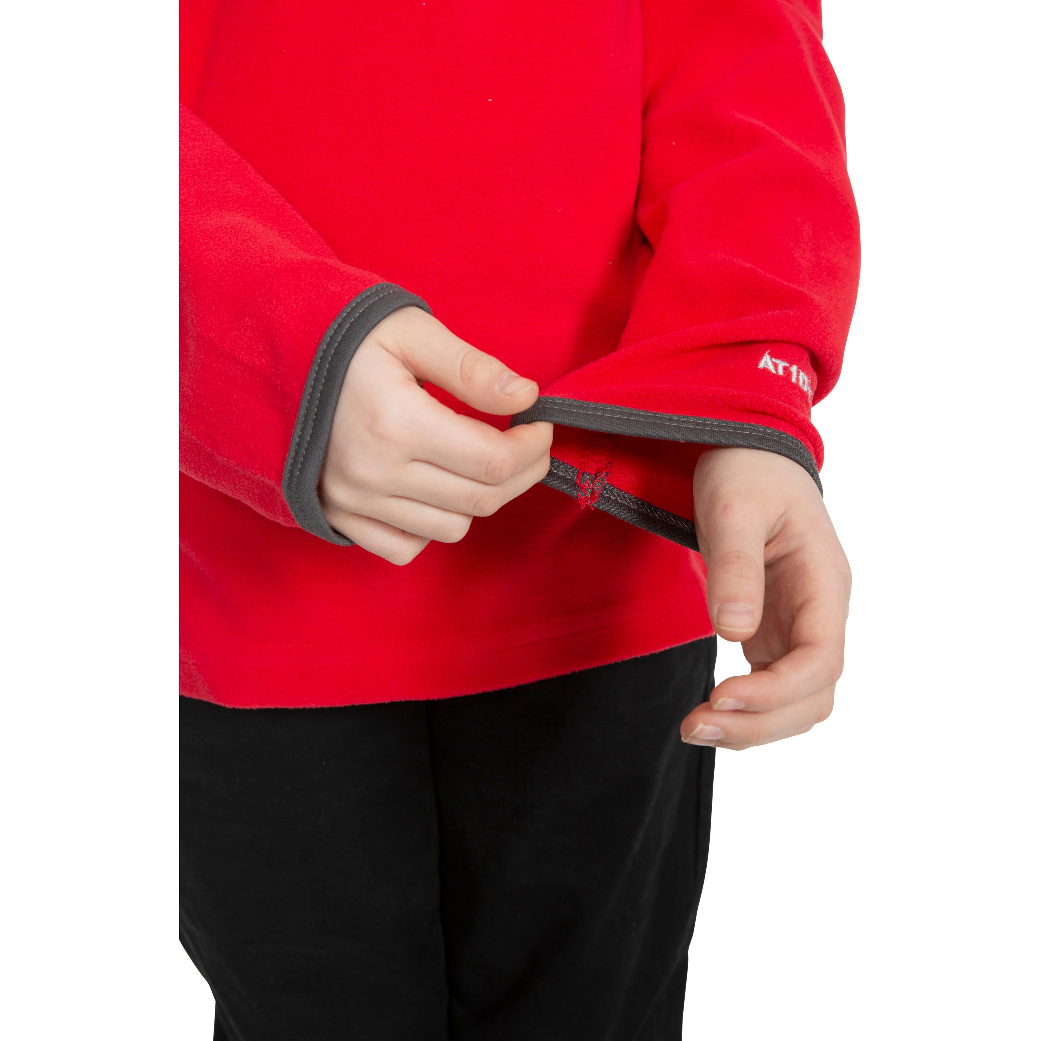 Etto Boys Half Zip Fleece in Red - Image 6