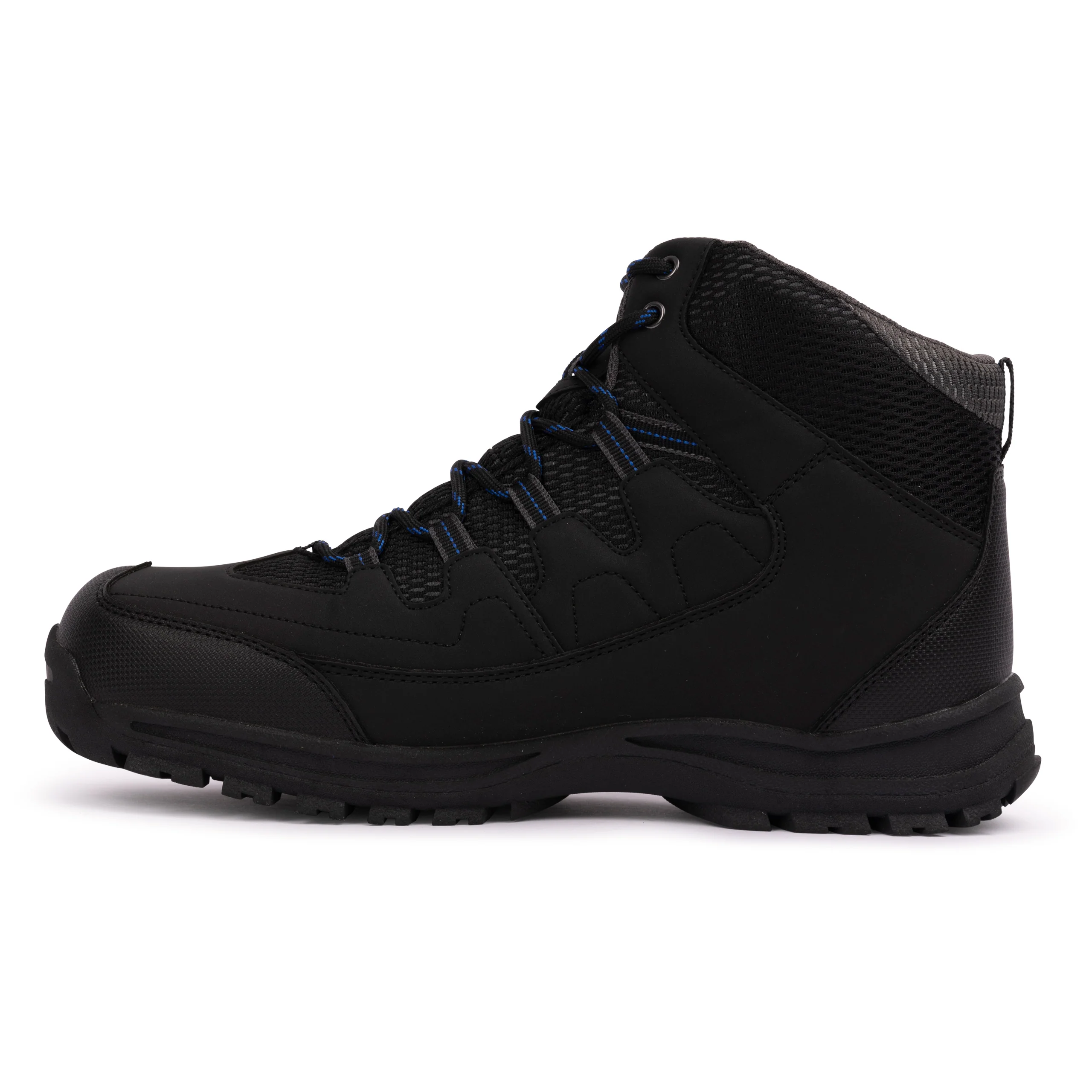 Finley Mens Waterproof Walking Boots in Black Blue - Image 5