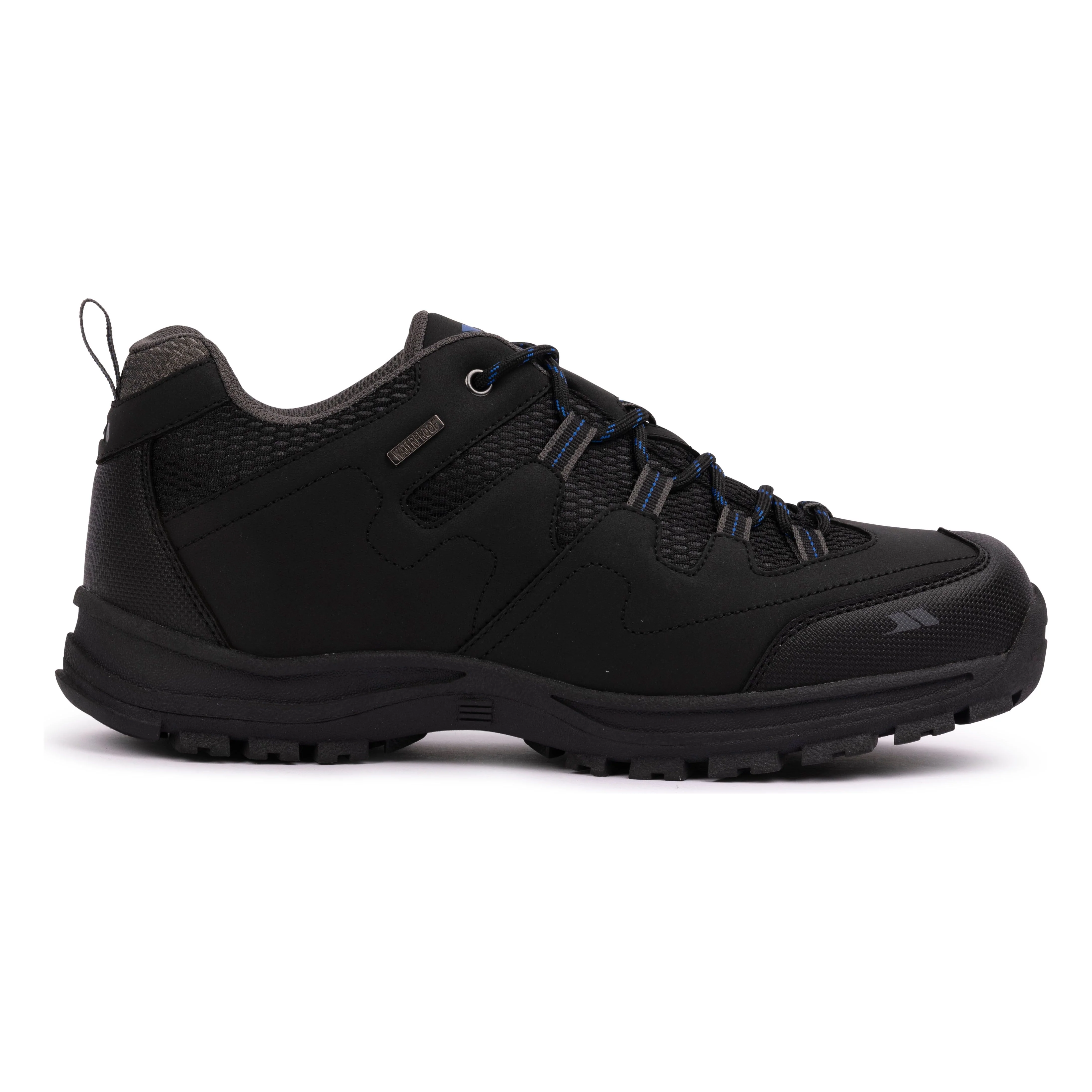 Finley Men's Waterproof Walking Shoes in Black Blue - Image 2