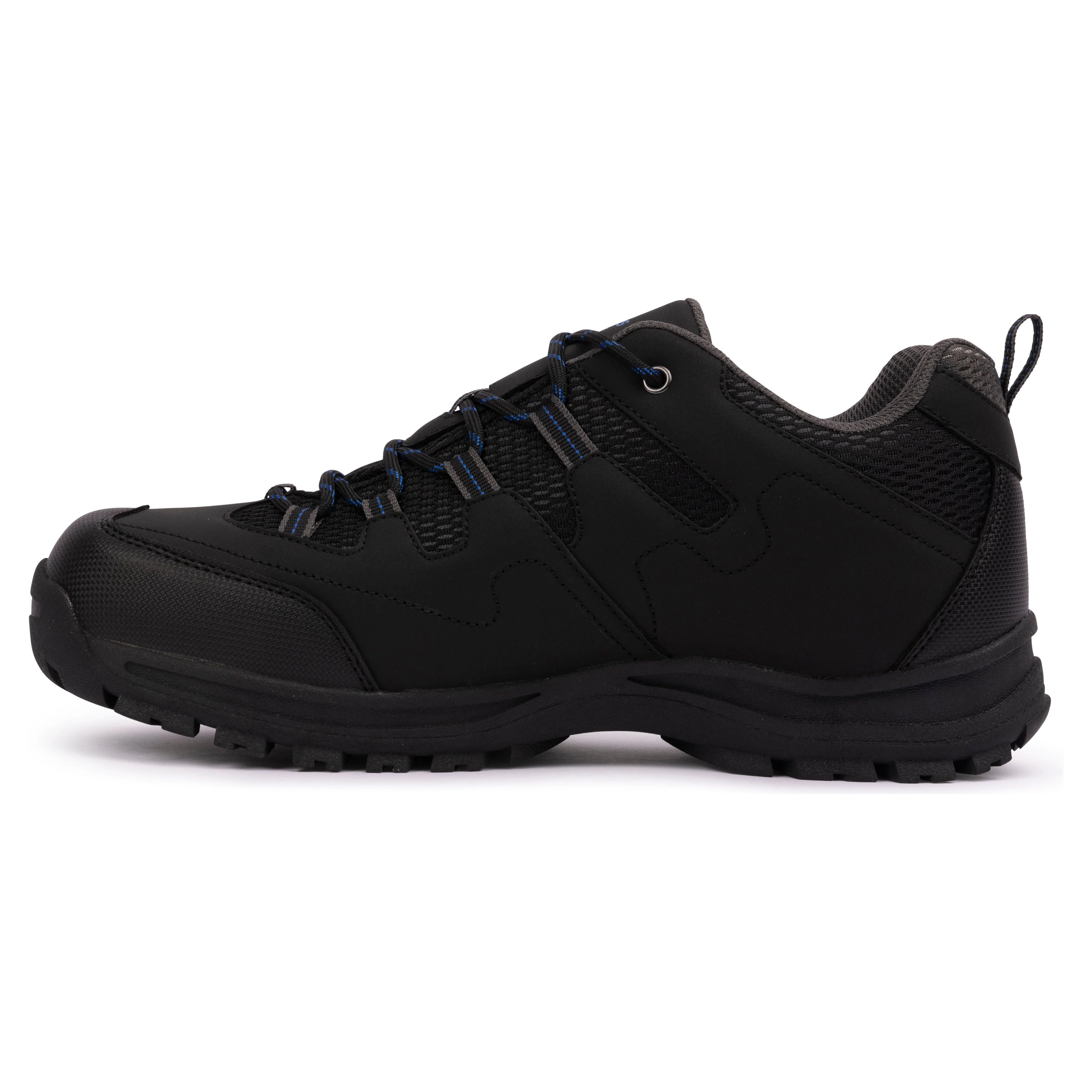 Finley Men's Waterproof Walking Shoes in Black Blue - Image 5