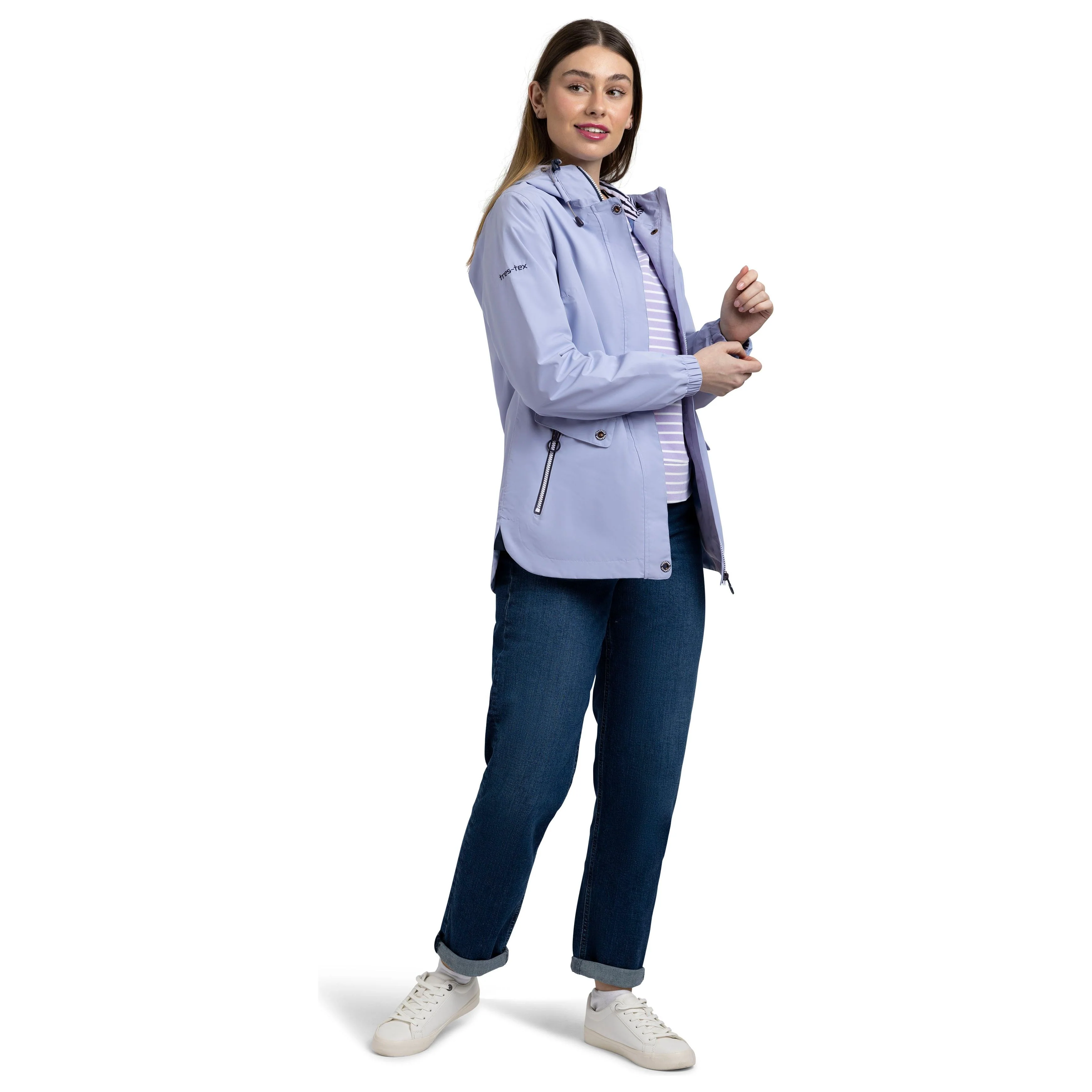 Flourish Womens Unpadded Waterproof Jacket in Cool Blue - Image 3