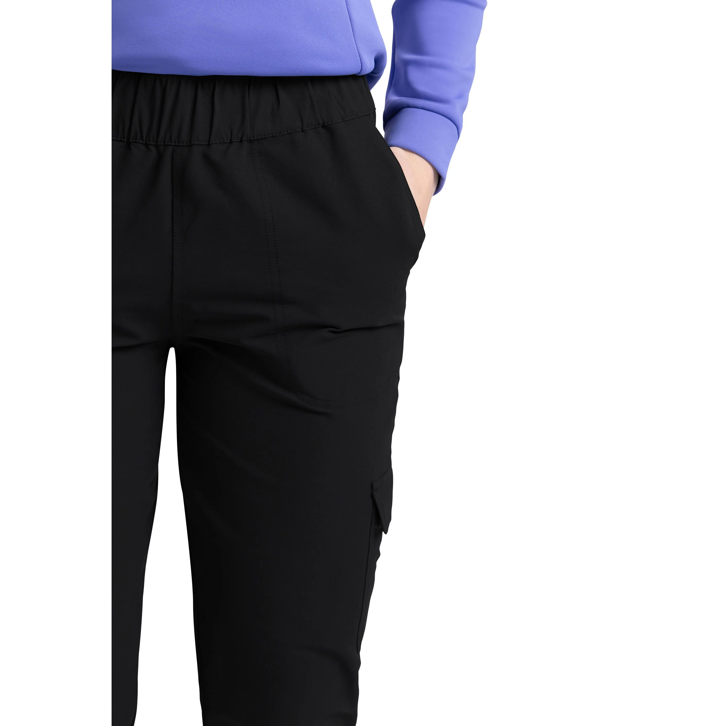 Freda Women's Water Repellant Slim Stretch Walking Trousers in Black - Image 5