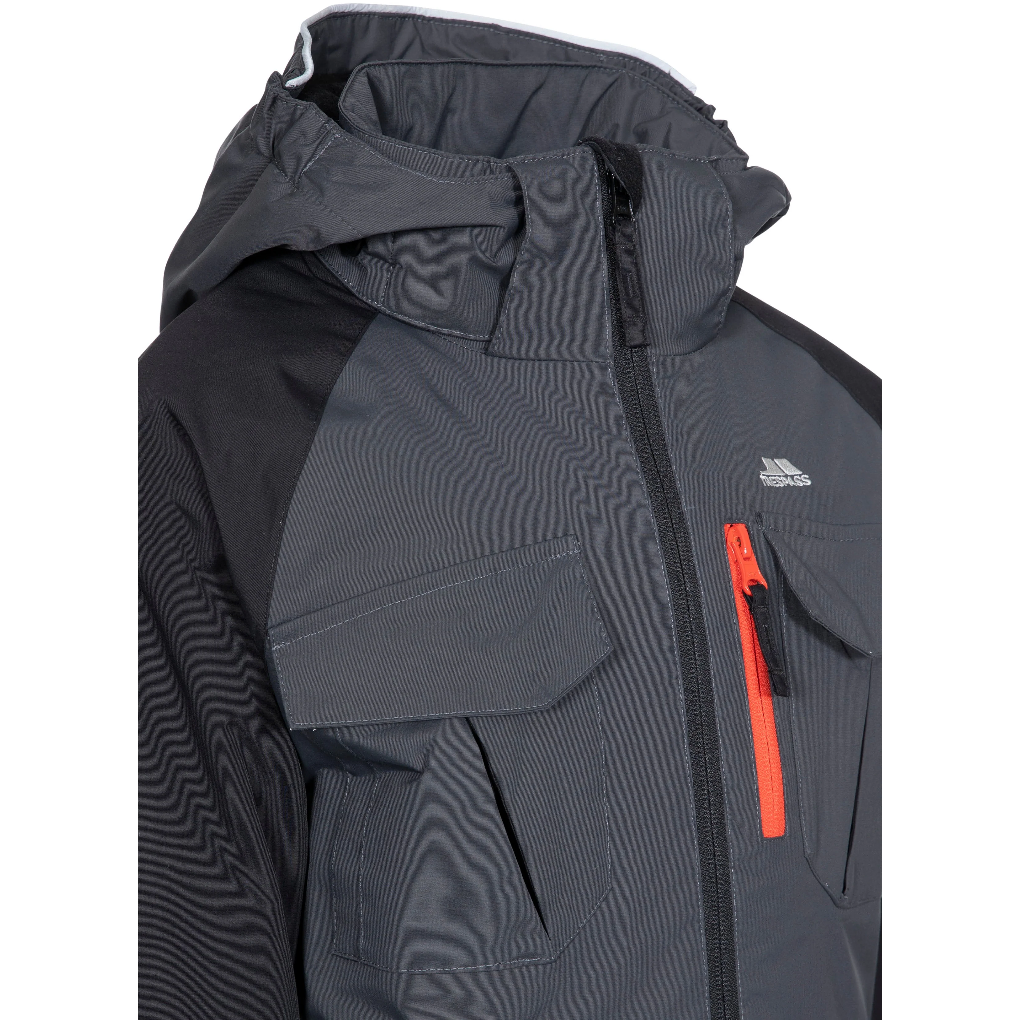 Freebored Boy's Padded Waterproof Ski Jacket in Dark Grey - Image 4
