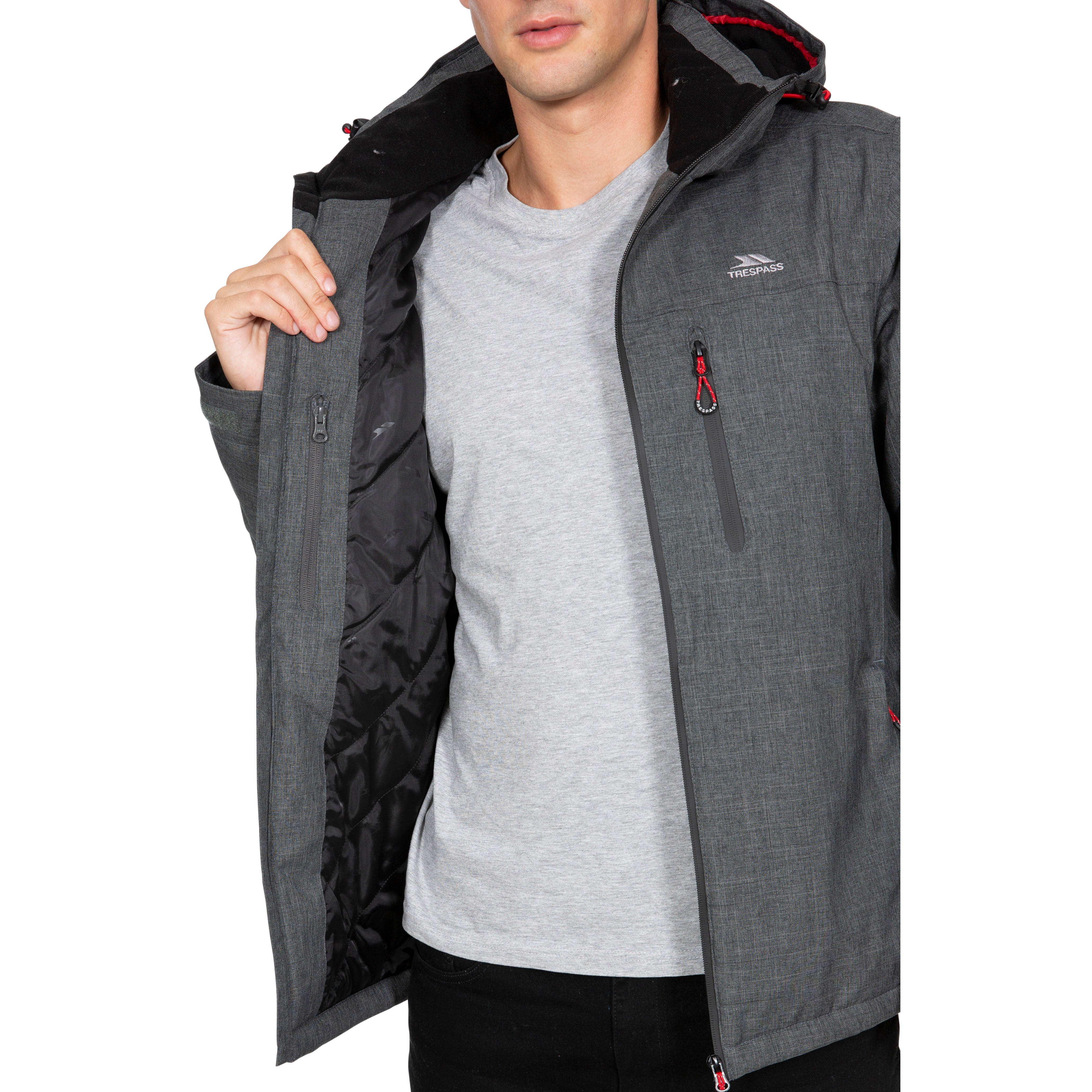 Fyfinn Men's Padded Waterproof Jacket in Dark Grey - Image 5