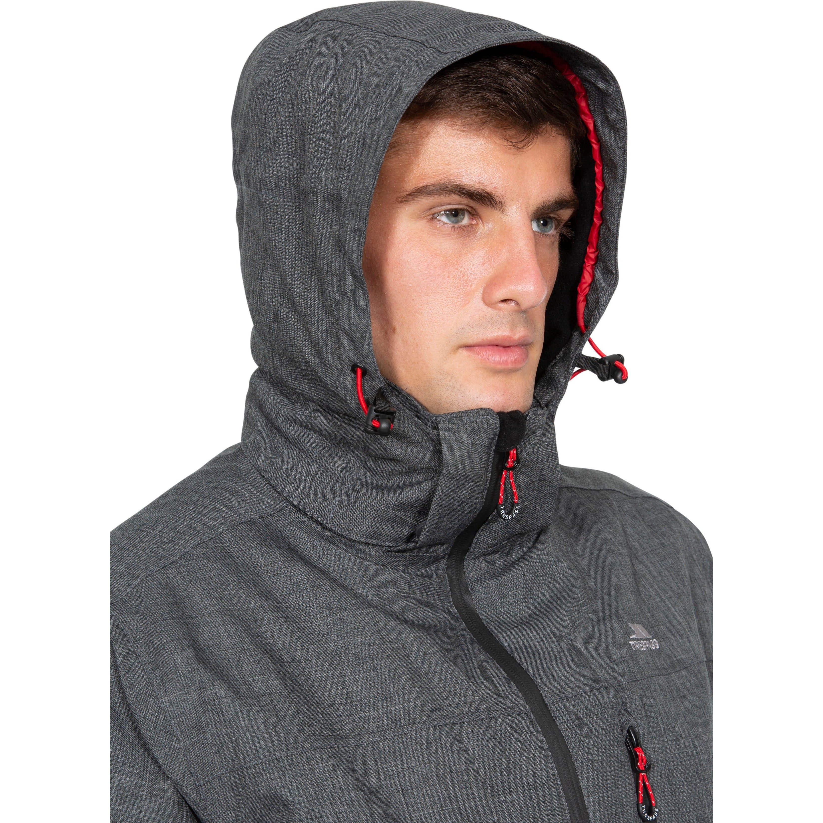 Fyfinn Men's Padded Waterproof Jacket in Dark Grey - Image 6