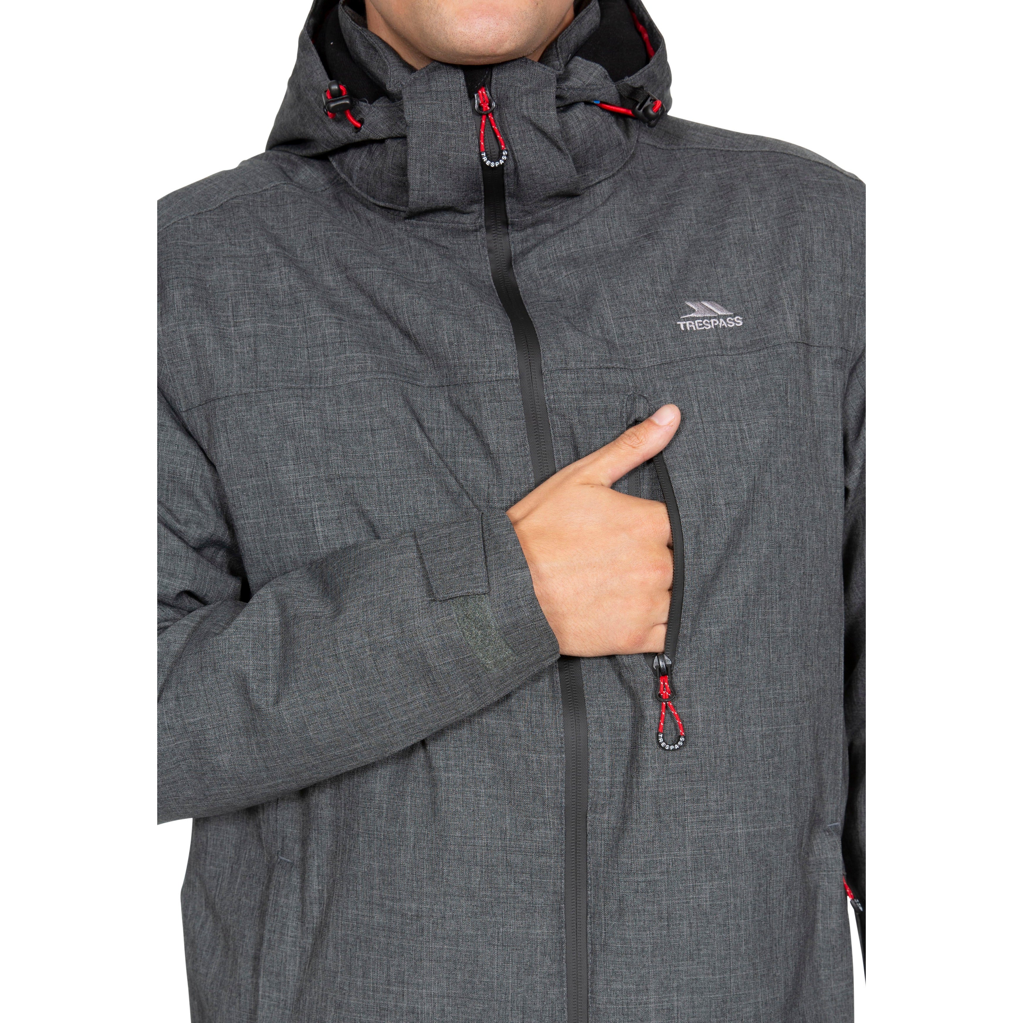 Fyfinn Men's Padded Waterproof Jacket in Dark Grey - Image 8