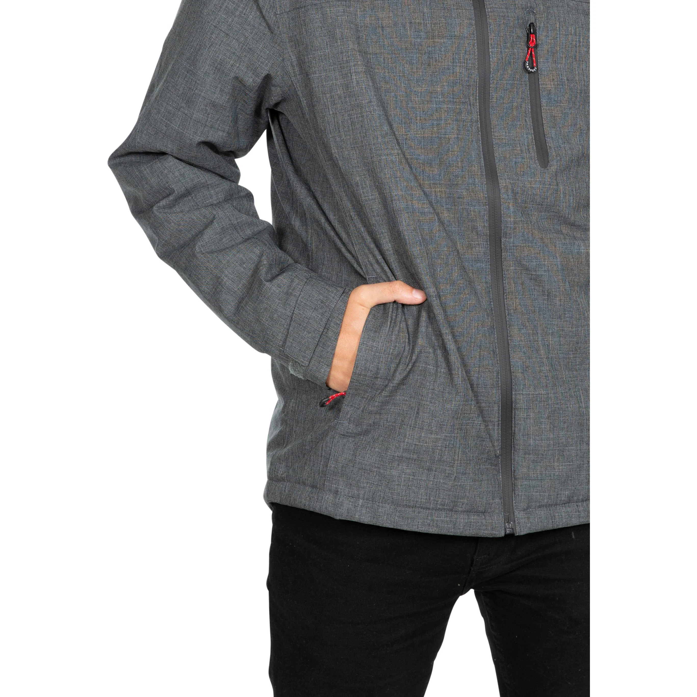 Fyfinn Men's Padded Waterproof Jacket in Dark Grey - Image 9