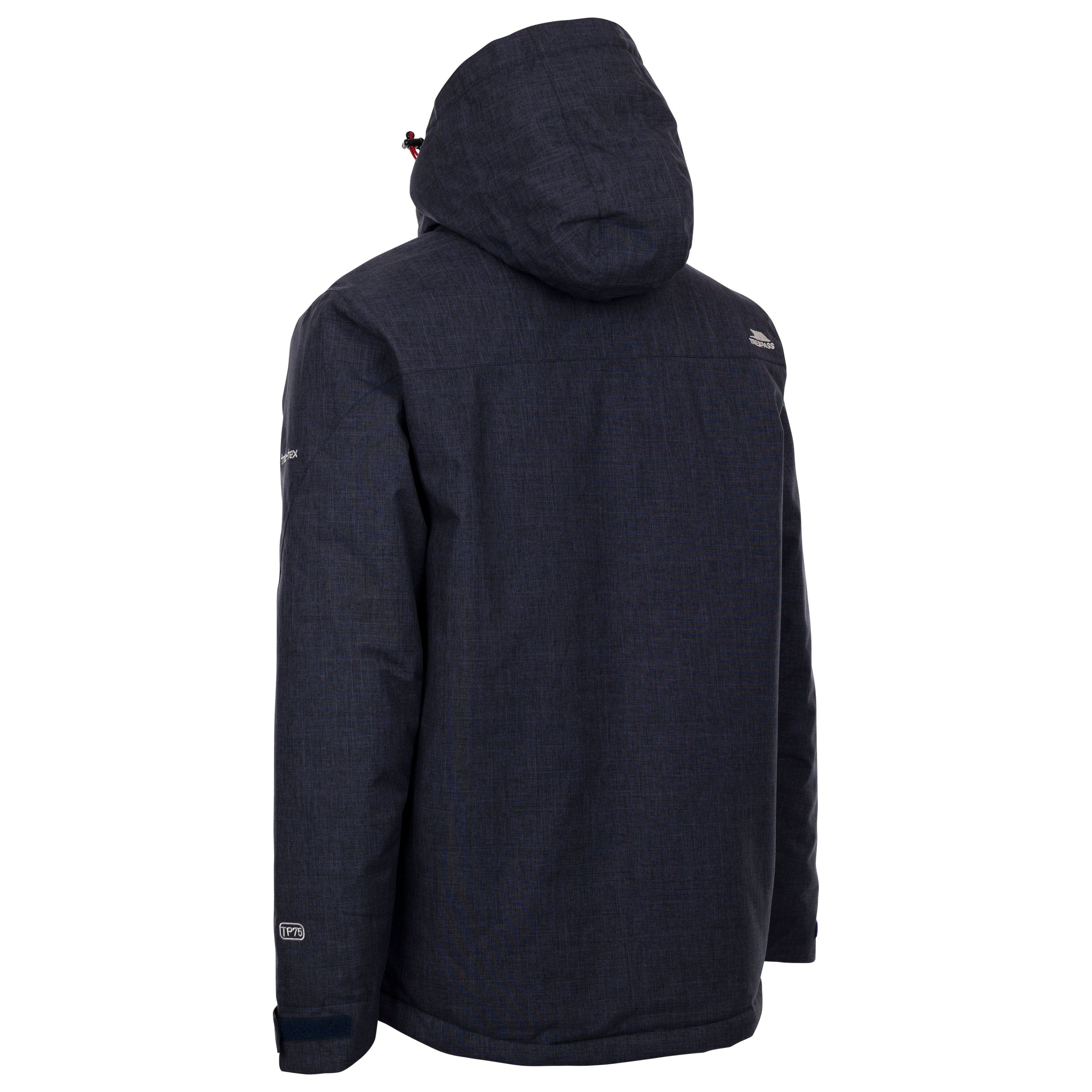 Fyfinn Men's Padded Waterproof Jacket in Navy Marl - Image 2